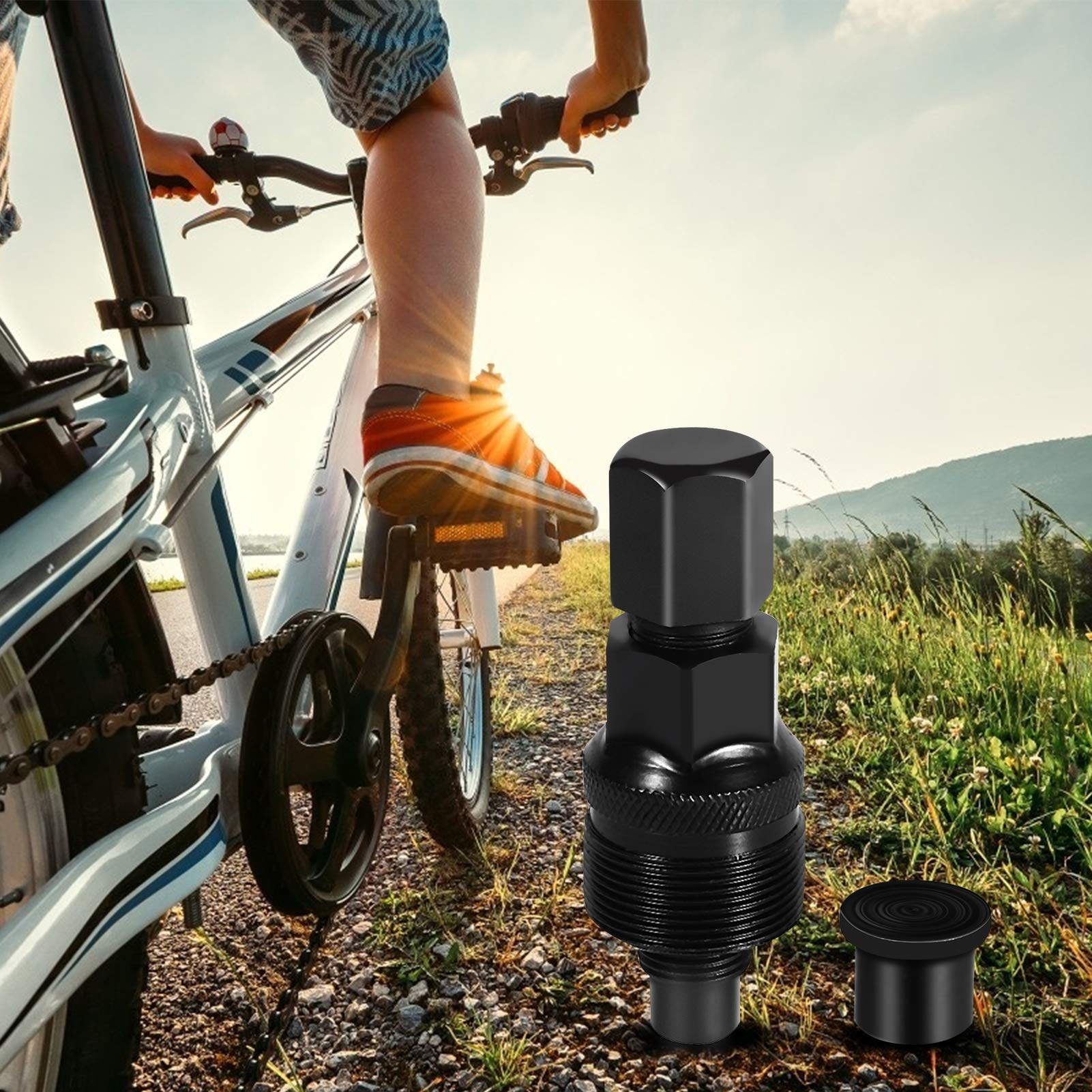 Professional Bike Crank Puller Tool - Heavy Duty Crank Arm & Freewheel Removal Kit for Cycling Maintenance - Perfect for Road Bikes, Mountain Bikes & BMX