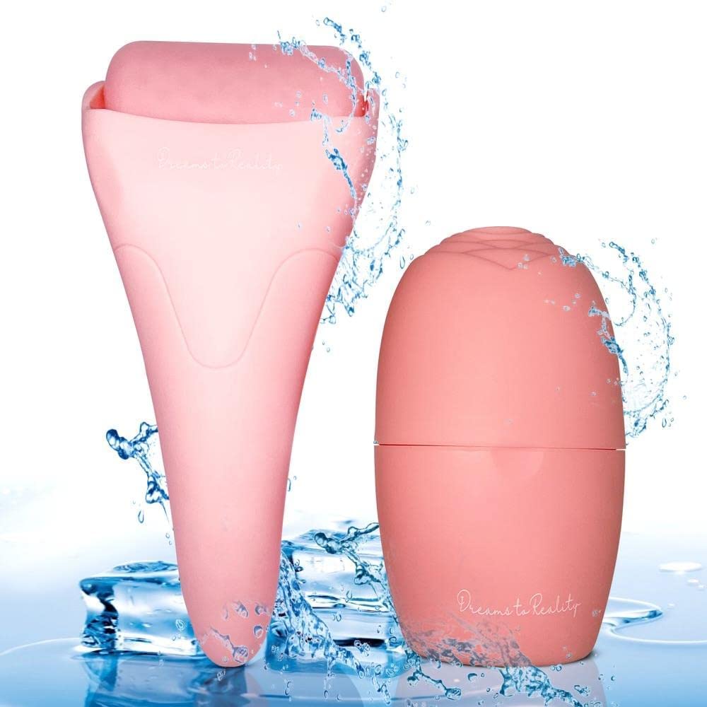 Facial Ice Roller for Puffiness Relief - Reusable Ice Cube Mold for Eye & Face Care - Beauty Skin Care Set for Cooling & Soothing
