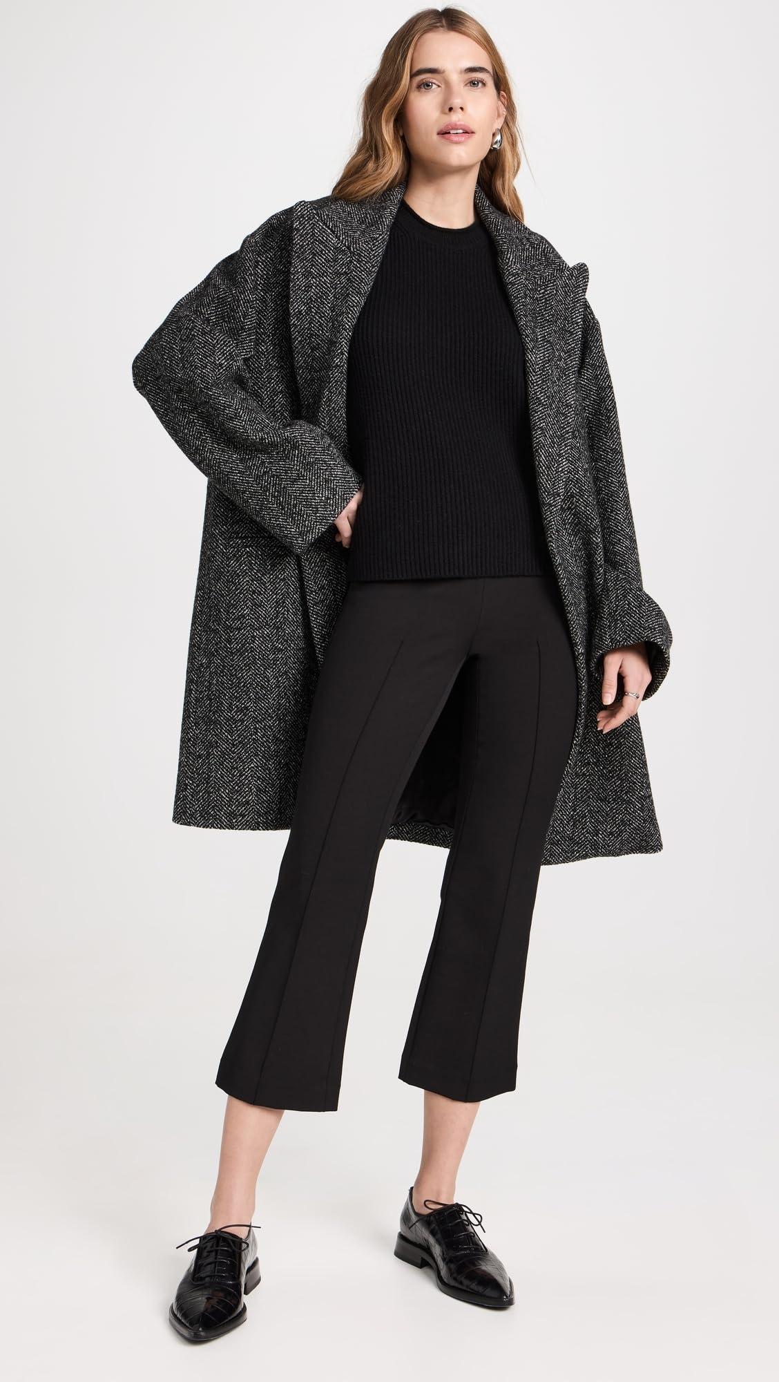 Vince Women's Mid Rise Pintuck Crop Flare Pants - Stylish Casual & Office Wear for Women | Comfortable Stretch Fabric for Everyday Outfits