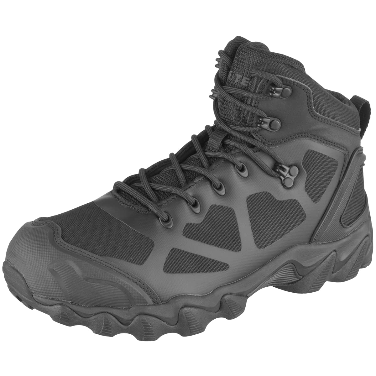 Mil-Tec Men's Tactical Chimera Mid Boots - Black Military & Outdoor Hiking Boots for Men - Durable, Waterproof & Comfortable for Hiking, Camping & Work