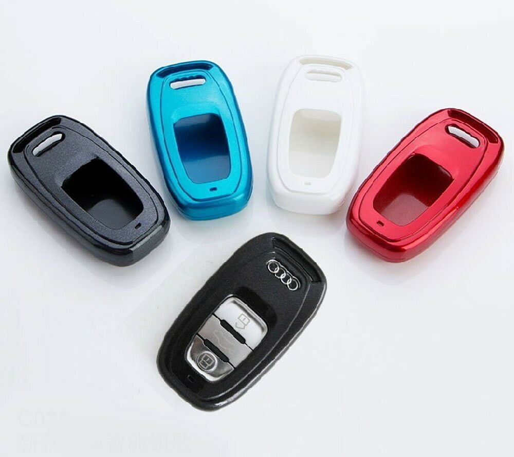 Premium Gloss Red Replacement Key Fob Cover for Audi A1 A3 A4 A5 A6 A7 A8 - Exact Fit Smart Remote Shell - Durable & Stylish Car Accessory for Key Protection & Customization
