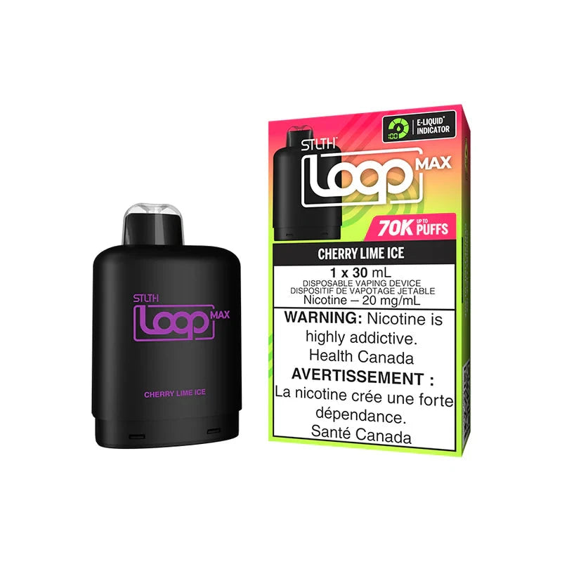Cherry Lime Ice STLTH Loop MAX 70K Disposable Vape - Refreshing Fruit Flavor for All-Day Vaping | Perfect for Travel, Work & Relaxation