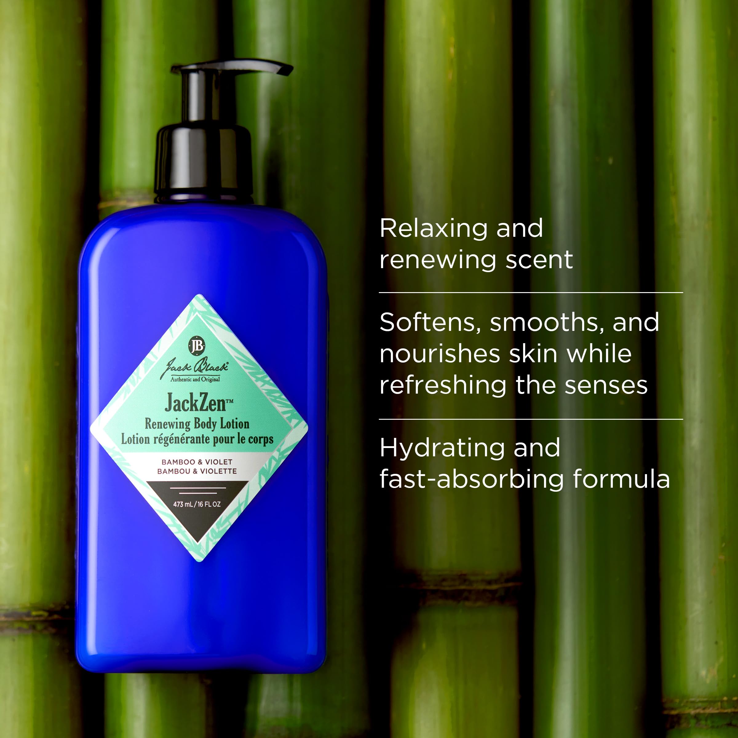 Jack Black Jackzen Renewing Body Lotion - Hydrating & Nourishing Moisturizer for Dry Skin | Perfect for Daily Use & Post-Workout Recovery