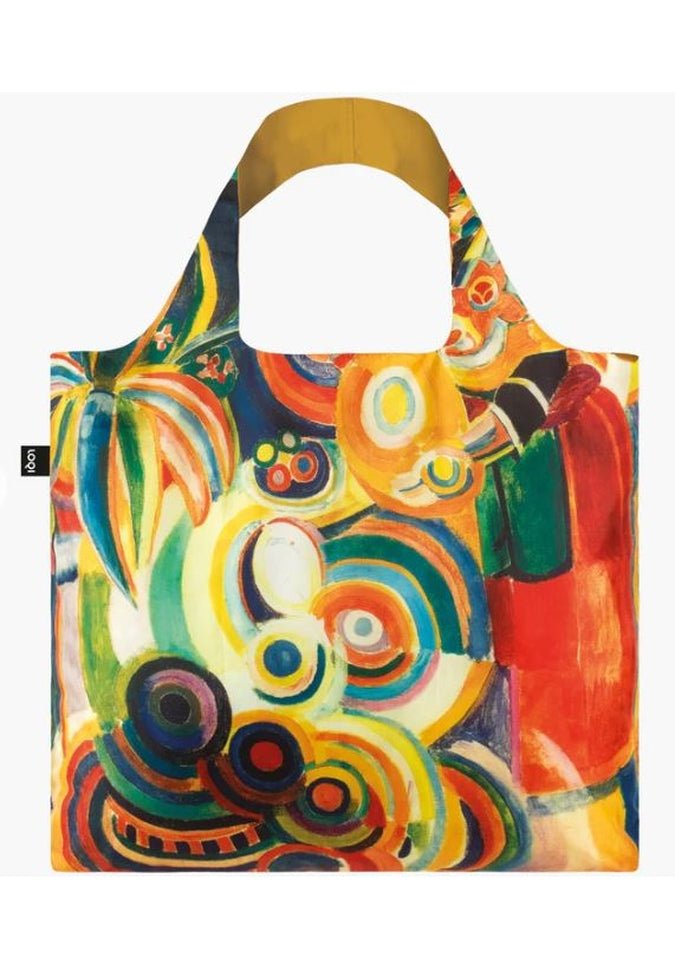 LOQI Eco-Friendly Reusable Shopping Tote Bag - Lightweight & Durable Foldable Grocery Bag for Women & Men - Perfect for Grocery Shopping, Beach Trips & Travel Accessories