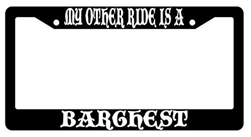 Barghest Black Plastic License Plate Frame - Gothic Fantasy Car Accessory for Motorcycles, Trucks & Vehicles - Perfect for Halloween, Cosplay & Dark Aesthetic Rides