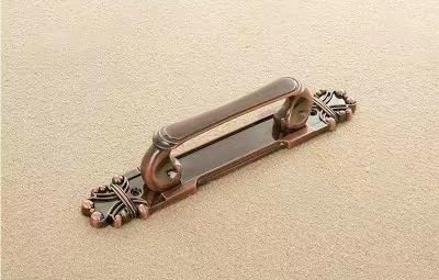 European Style Cabinet Handles & Drawer Pulls - 2Pcs Metal Sliding Door Handles for Kitchen Cabinets, Cupboards & Furniture (Red) - Perfect for Home Renovation & DIY Cabinet Upgrades