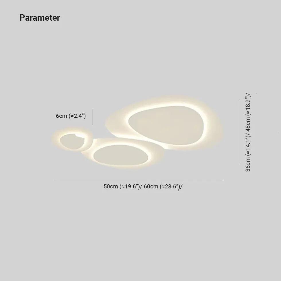 Modern Two-Tier Irregular Circle White Ceiling Light - Stylish Lighting for Living Room, Bedroom & Dining Area