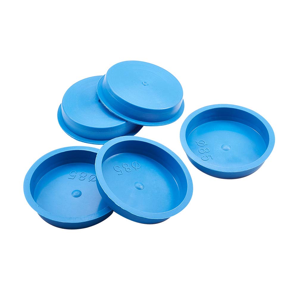 5pcs PE 85mm Round Head Hole Plugs - Waterproof Tapered Stoppers in Blue for Drain, Pipe & Tubing Protection - Ideal for Plumbing, DIY & Marine Applications