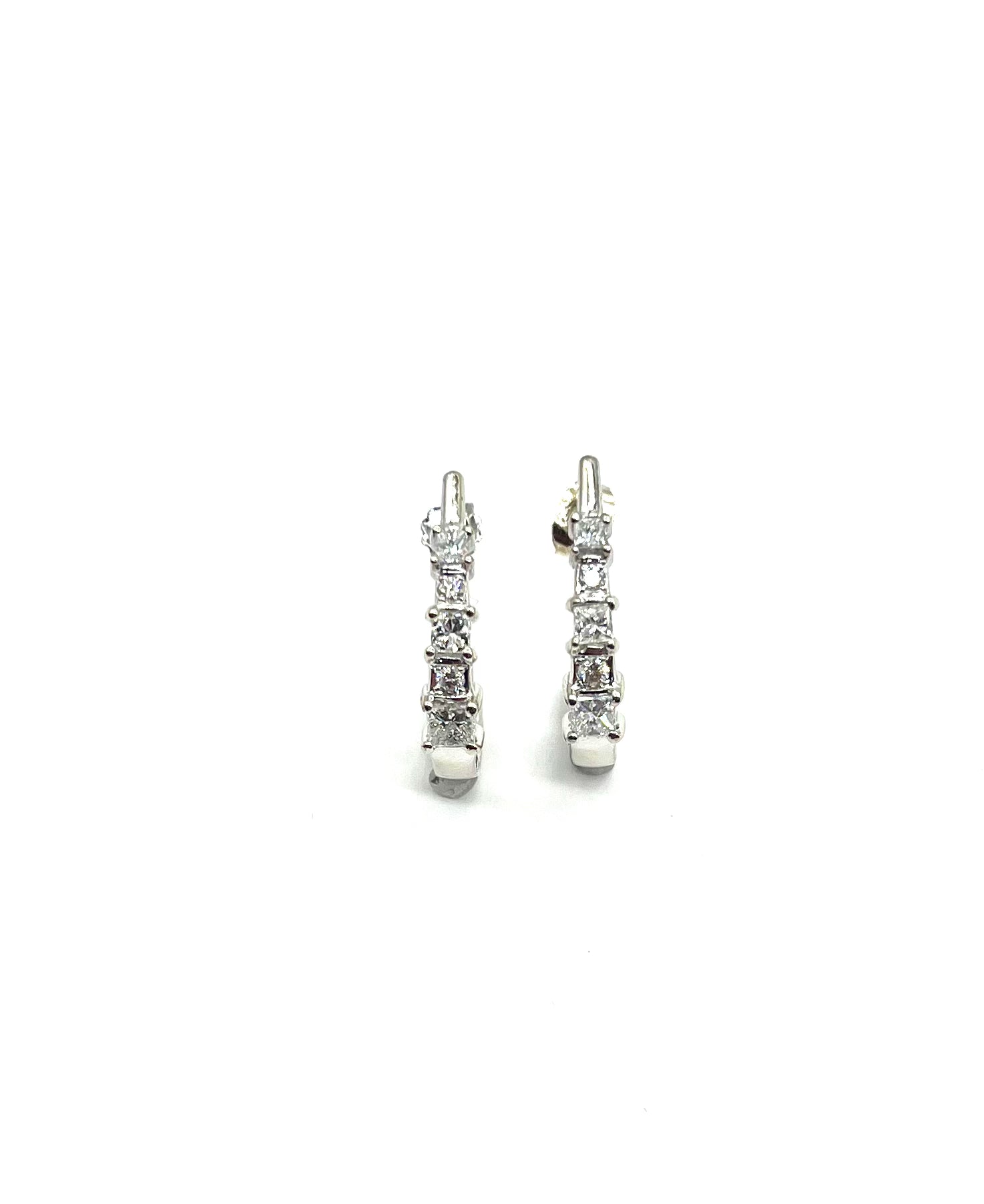 1.50 Carat Total Weight (CTW) Diamond J-Shaped Earrings for Women - Elegant Dangle Earrings for Parties, Weddings & Special Occasions