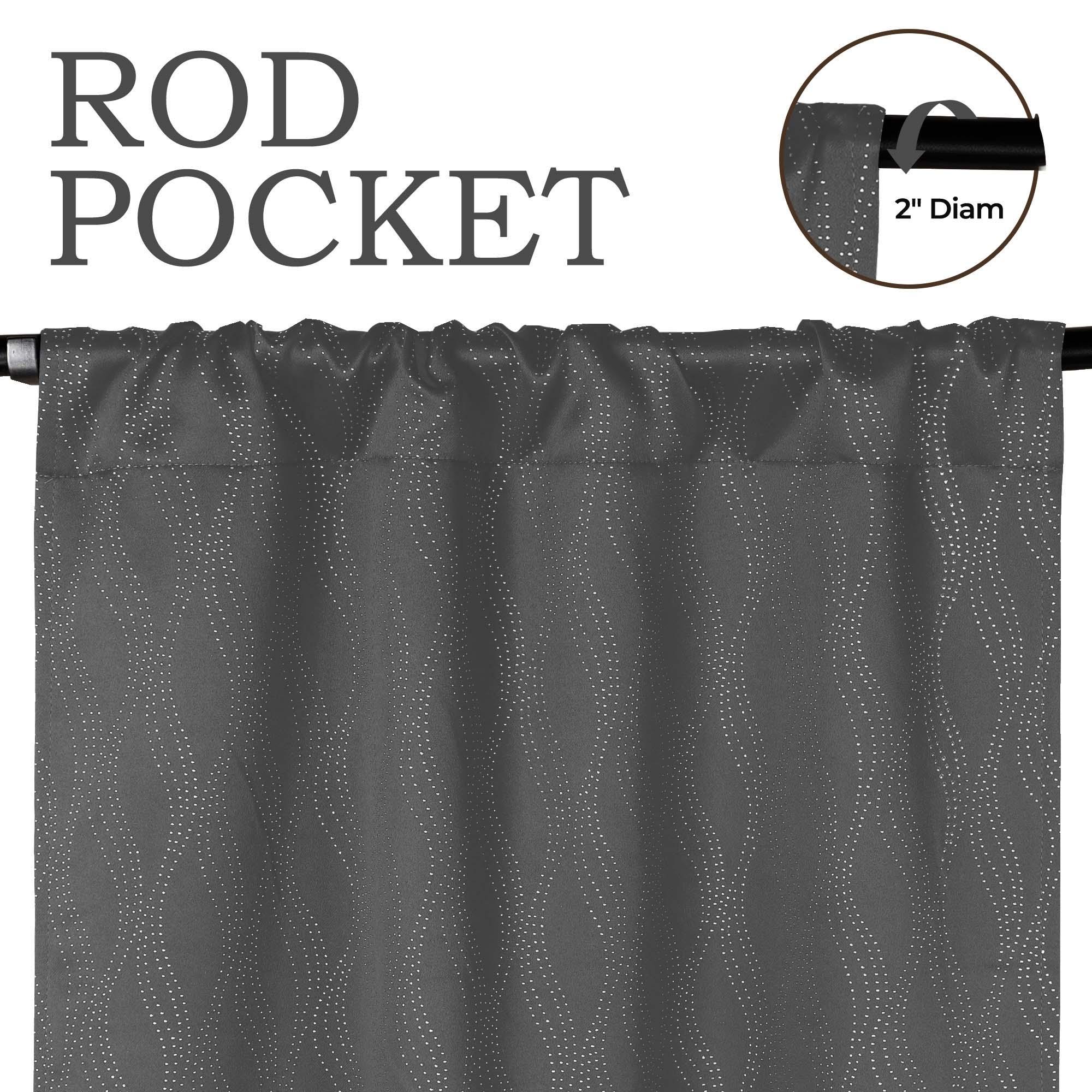 Zuri Textured Washable Blackout Curtains for Bedroom - Thermal Insulated Room Darkening Window Drapes (Set of 2 Panels) - Perfect for Nursery, Home Theater & Light Sleepers