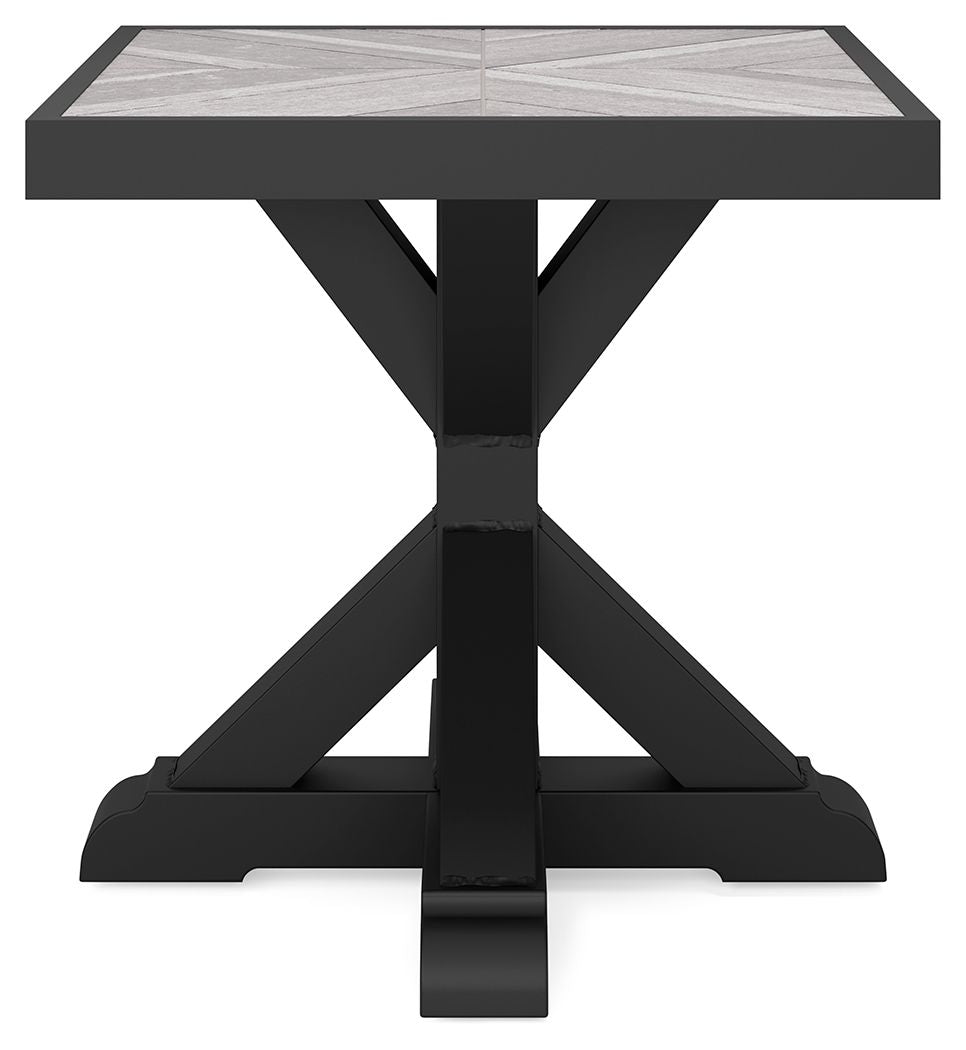 Beachcroft Square End Table - Modern Side Table for Living Room, Bedroom & Office - Sturdy Coffee Table with Storage Shelf for Home Decor