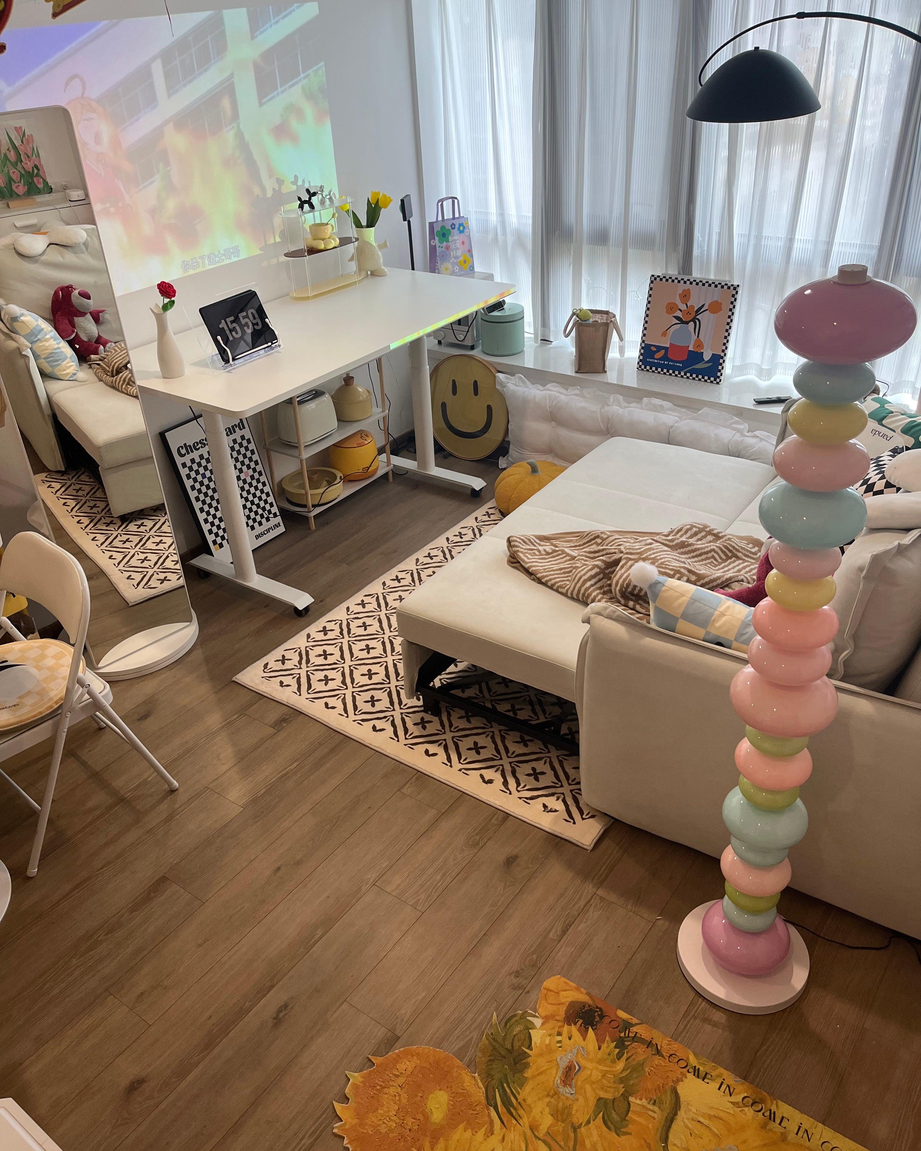 Modern LED Candy Floor Lamp for Living Room - Adjustable Brightness, Warm White Light, Perfect for Bedroom, Office & Reading Corner