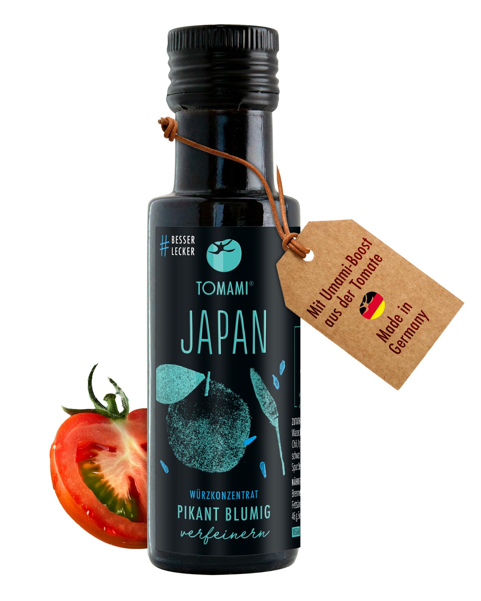 Tomami Japanese Seasoning Sauce 90ml - Spicy Floral Umami Flavor - Authentic Japanese Spices & Condiments - Perfect for Fish, Wok Vegetables & Sushi - Vegan, Gluten-Free, Lactose-Free, Soy-Free - Ideal for Asian Cooking, Home Chefs & Gourmet Meals
