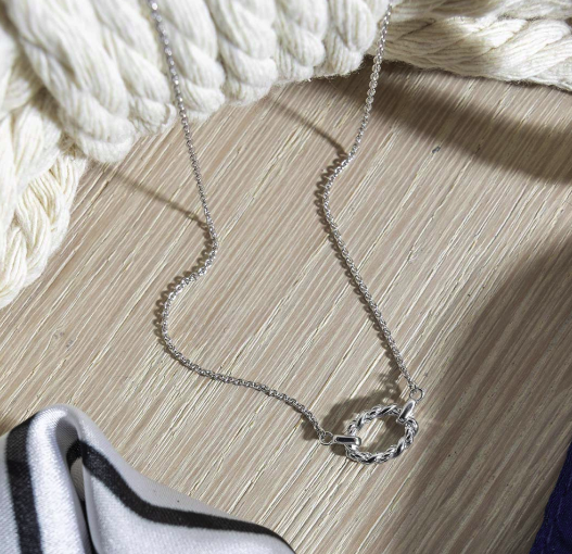 Marina Rope Twist Oval Mini Necklace - Elegant Dainty Gold Chain for Women | Perfect for Everyday Wear, Date Nights & Special Occasions