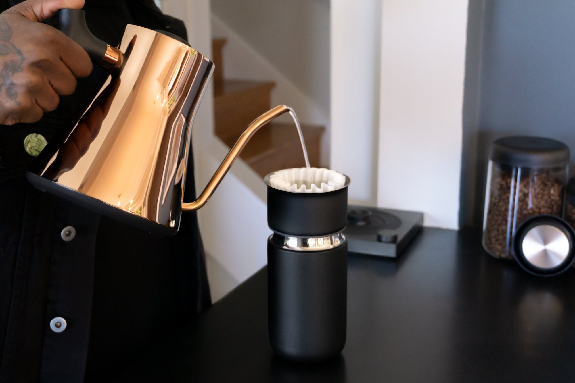 Fellow Carter Everywhere Mug - 16oz Travel Coffee Mug with Leak-Proof Lid, Stainless Steel Insulated Tumbler for Hot & Cold Drinks - Perfect for Commuting, Camping, and Office Use