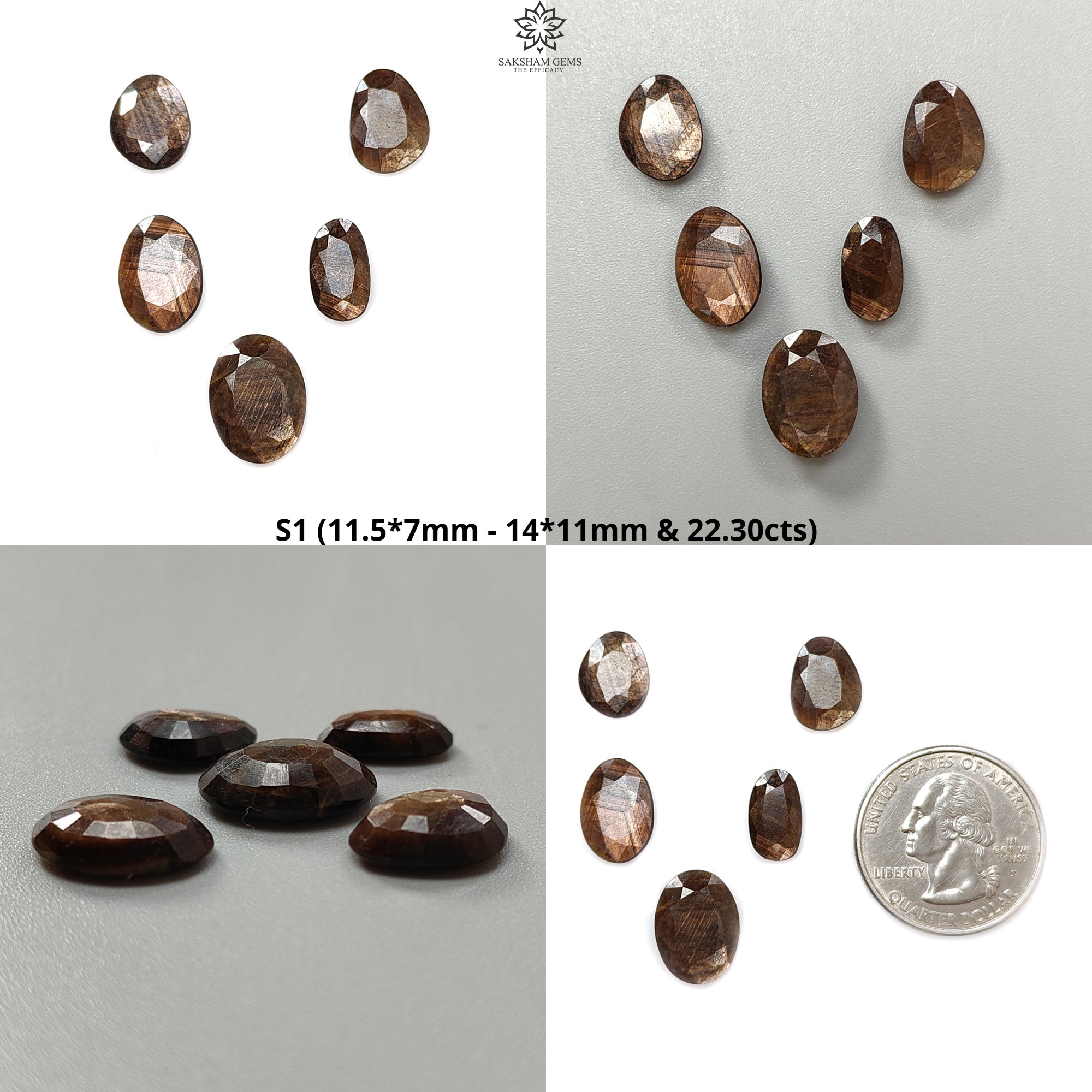 Natural Untreated Golden Brown Chocolate Sapphire Gemstone - Faceted Cut Fancy Shape (3pcs/5pcs Set) for Jewelry Making, Engagement Rings & Luxury Gift Giving