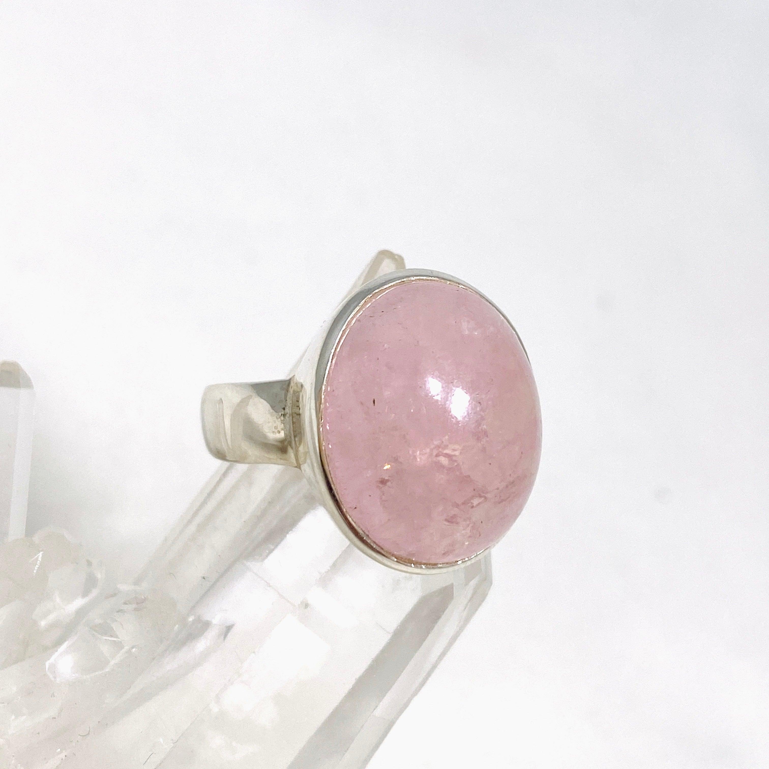 Morganite Oval Ring Size 9 - 14K Rose Gold Engagement Ring for Women, Wedding Band, Anniversary Gift - Perfect for Proposals, Bridal Jewelry & Special Occasions