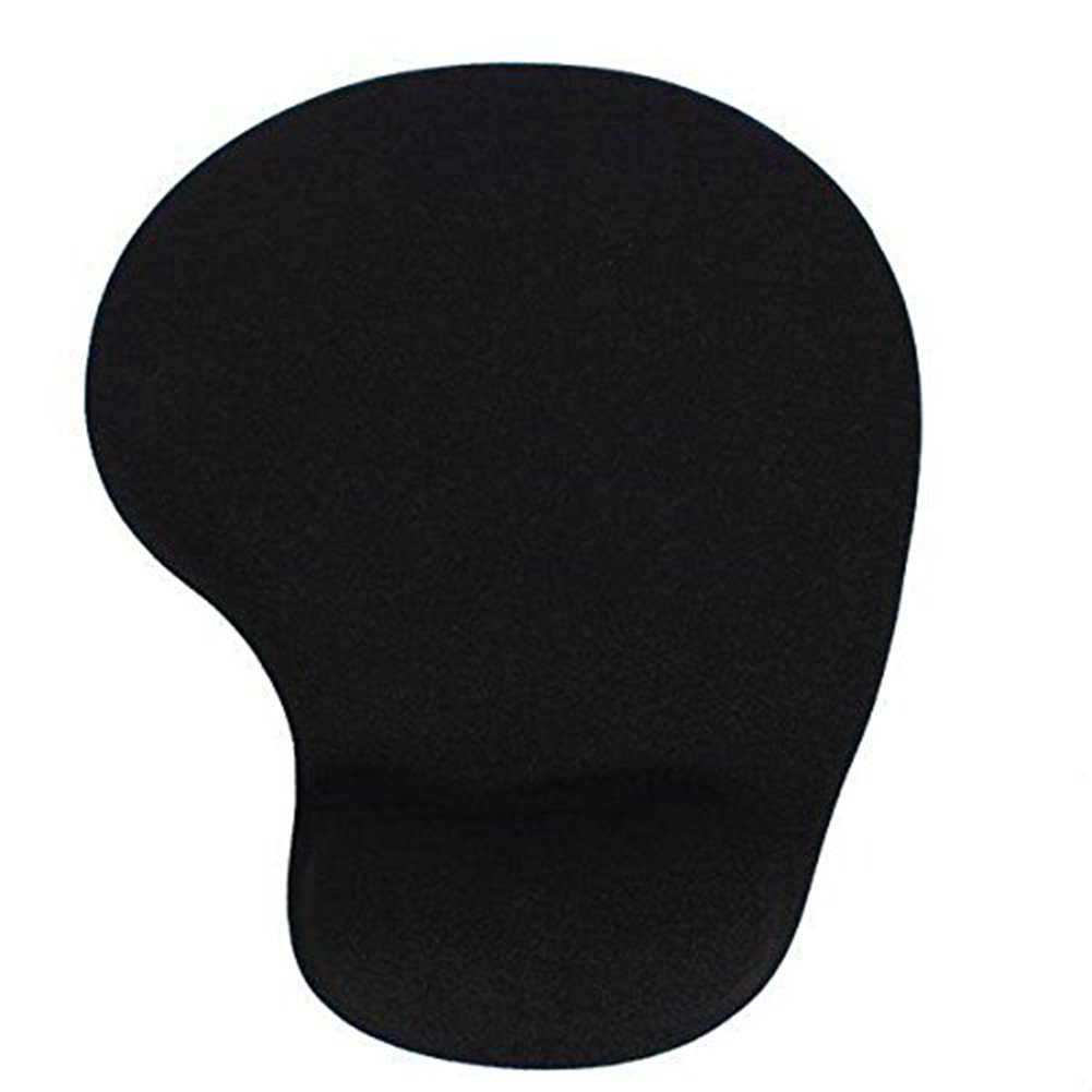 Ergonomic Memory Foam Mouse Pad with Wrist Support - Non-Slip Comfort Optical Mouse Mat for Computers (Y-Black) | Perfect for Office Work, Gaming & Long Computer Sessions