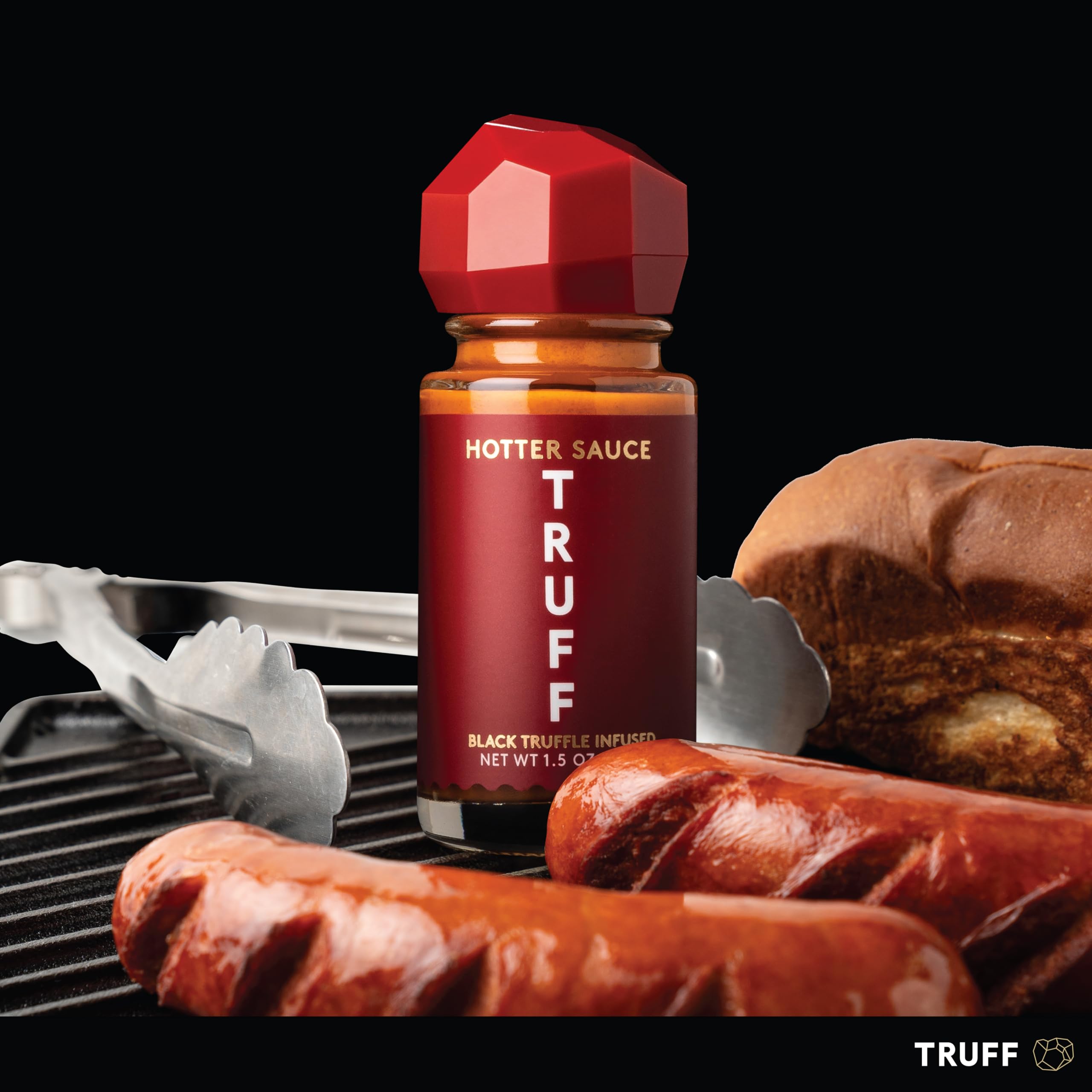TRUFF Hotter Sauce 4-Pack Mini Set (1.5 oz, 4 Count) - Black Truffle & Chili Pepper Gourmet Hot Sauce in Portable Travel Bottles - Perfect Gift for Hot Sauce Lovers - Ideal for Cooking, Travel & Spicy Food Enthusiasts