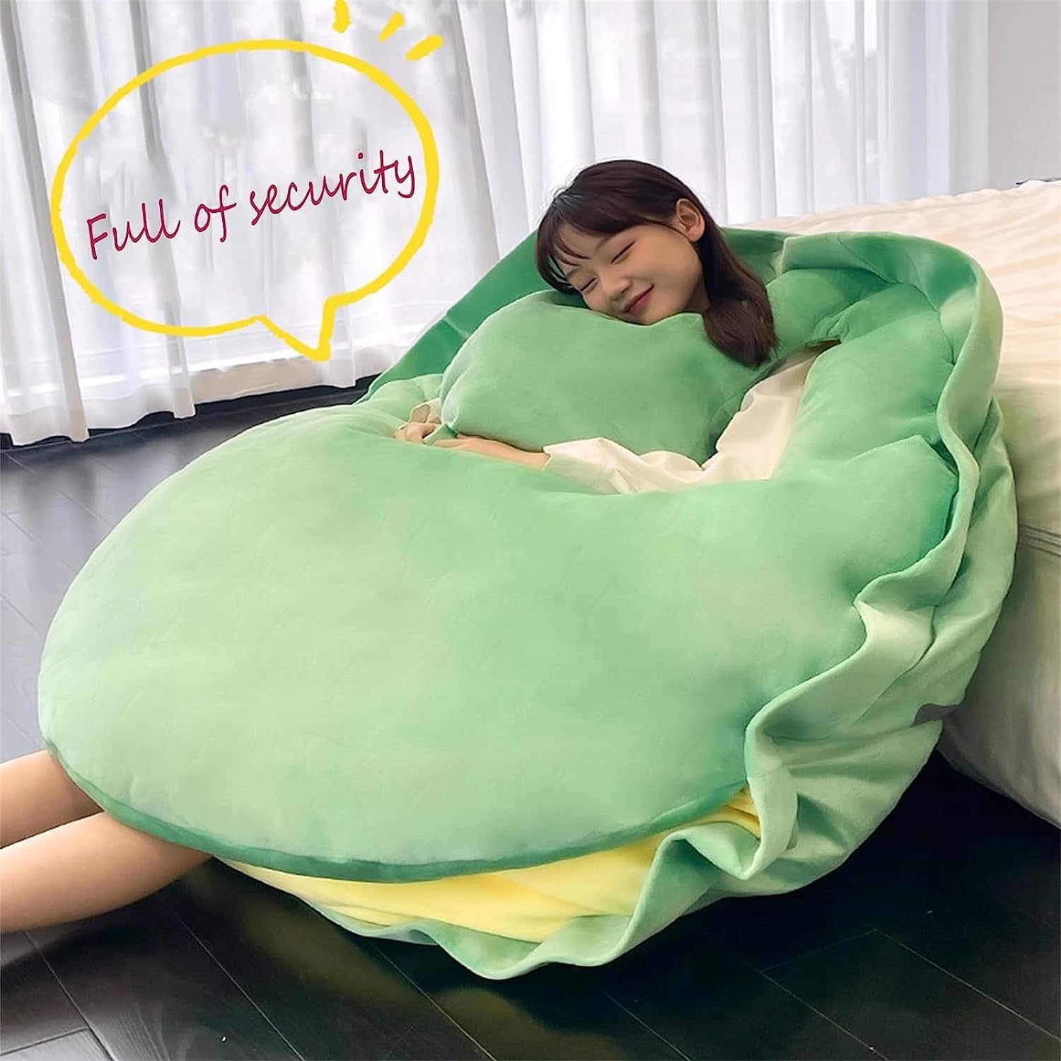 Multifunctional Giant Wearable Turtle Shell Pillow - Funny Removable Couch Cushion (Green, 160cm/63in) for Home Decor, Cosplay & Relaxation