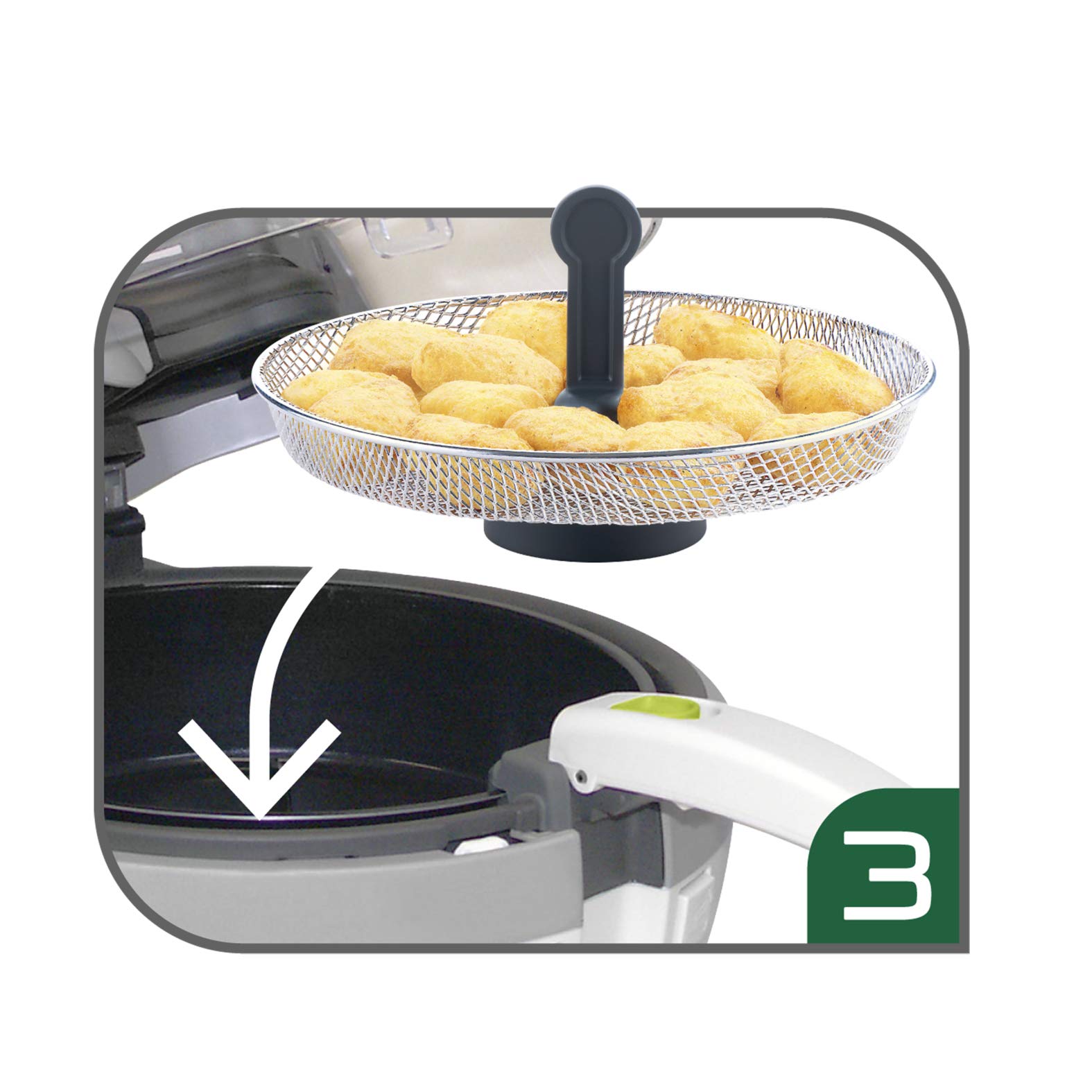 Tefal Actifry Snacking Basket for Air Fryer - Perfect for Snacks, Fish and Chips, Schnitzel | French-Made Accessory XA701270 (XA7012) | Ideal for Family Gatherings & Quick Meals