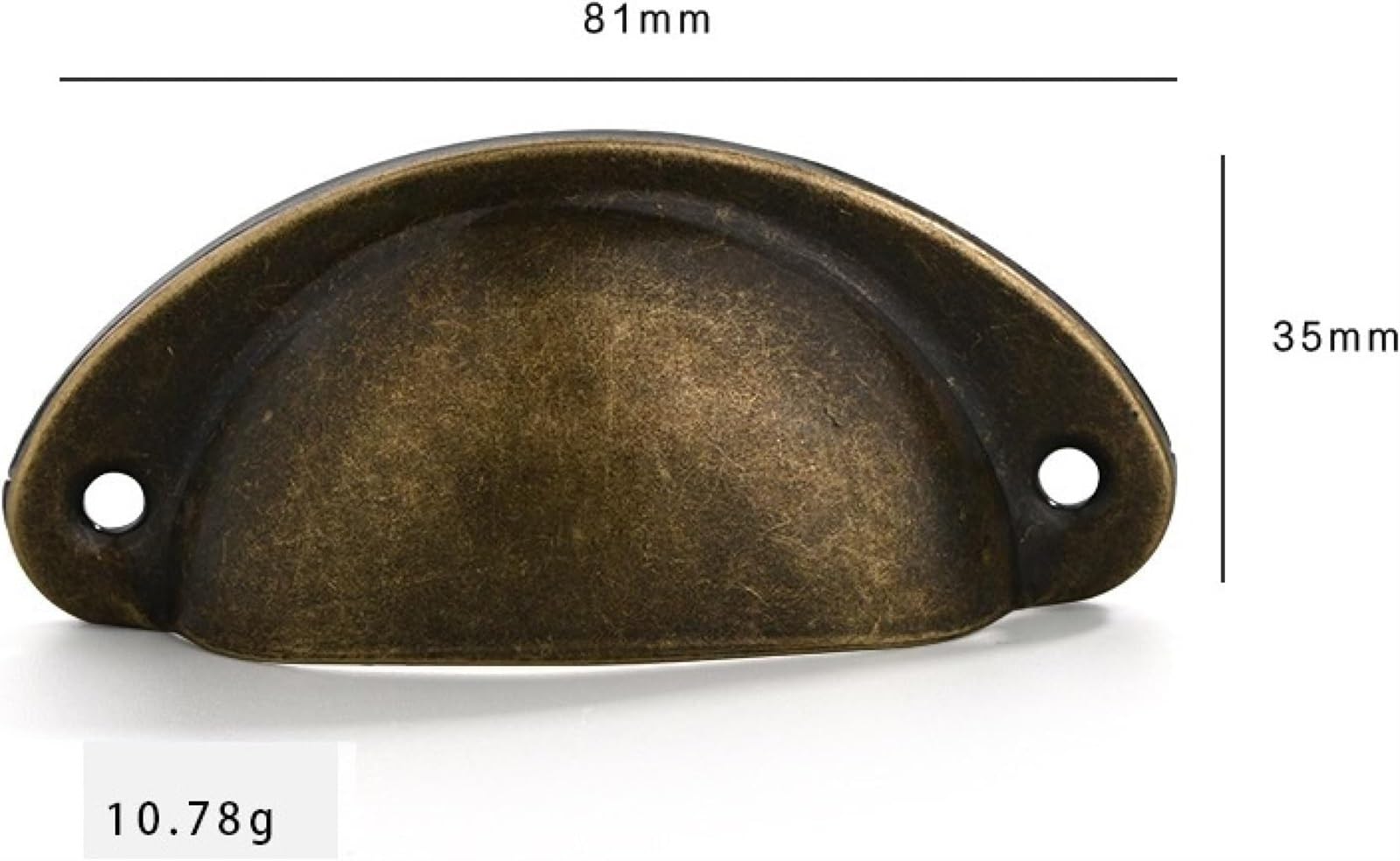 Vintage Bronze Cabinet Knobs and Drawer Pulls - 10 Pack Half Round Shell Handles for Dresser, Medicine Cabinet & Furniture Hardware | Perfect for Bedroom, Bathroom & Kitchen Renovation