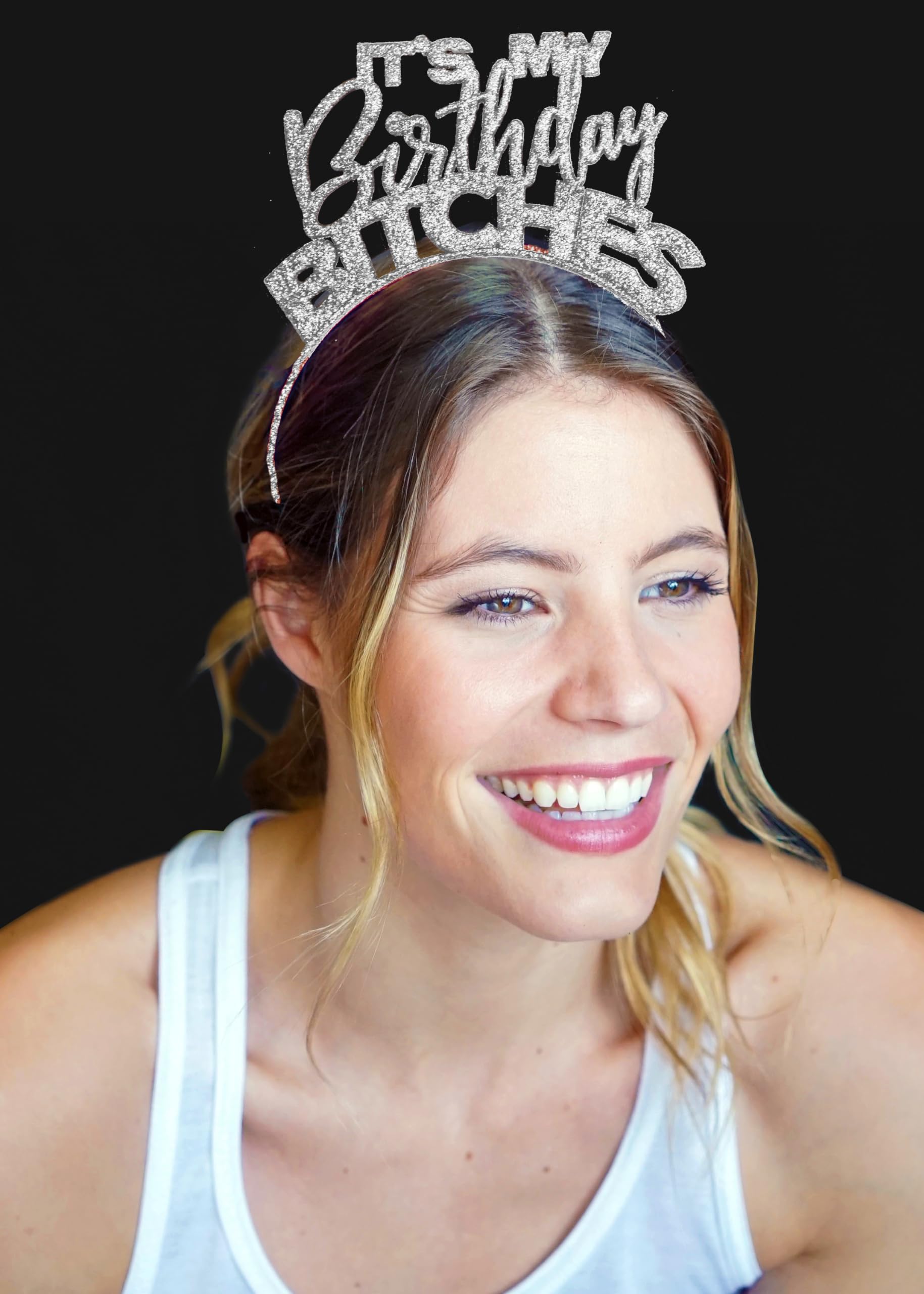 Rhinestone Birthday Sash for Women - Sparkly 'It's My Birthday Bitches' Funny Party Accessory - Perfect for Bachelorette Parties, Girls Night Out & Birthday Celebrations