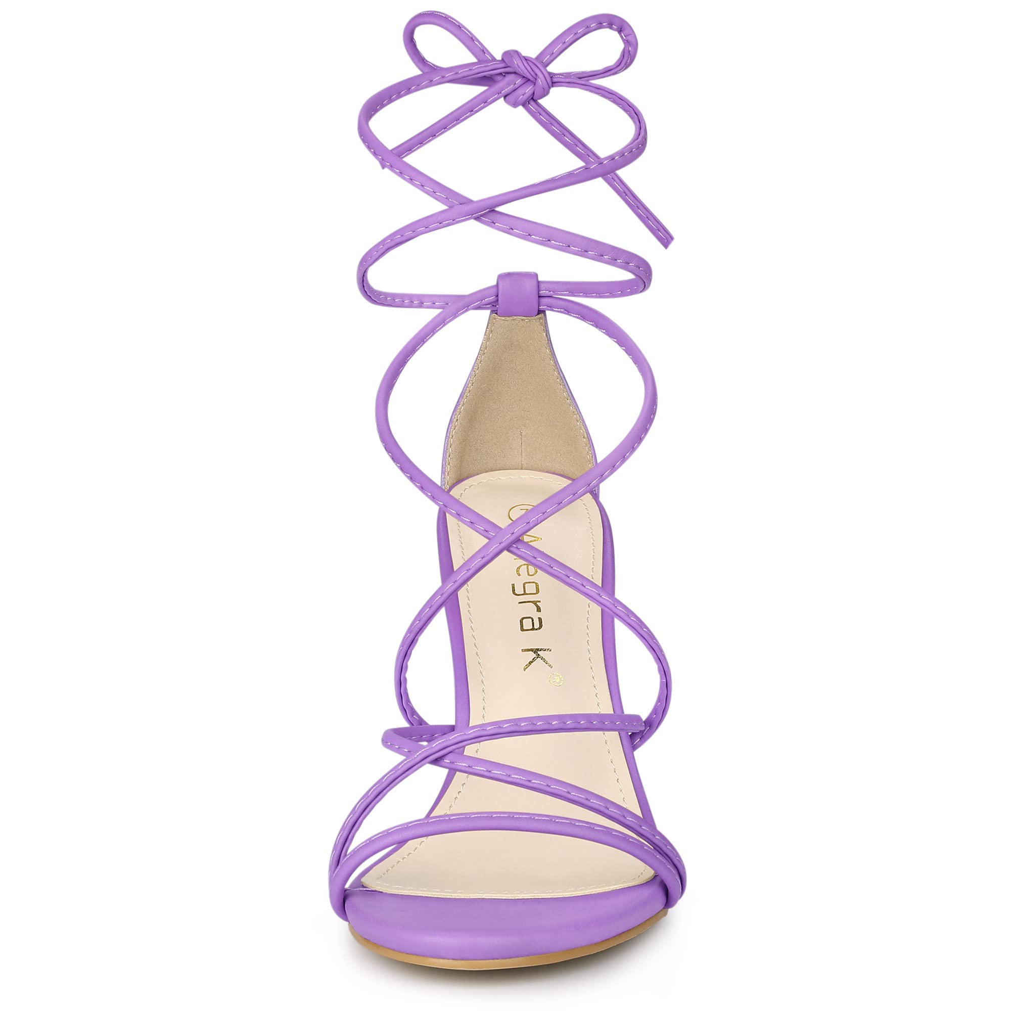 Allegra K Women's Strappy Stiletto Heel Sandals - Sexy Lace Up High Heels for Parties, Weddings & Date Nights