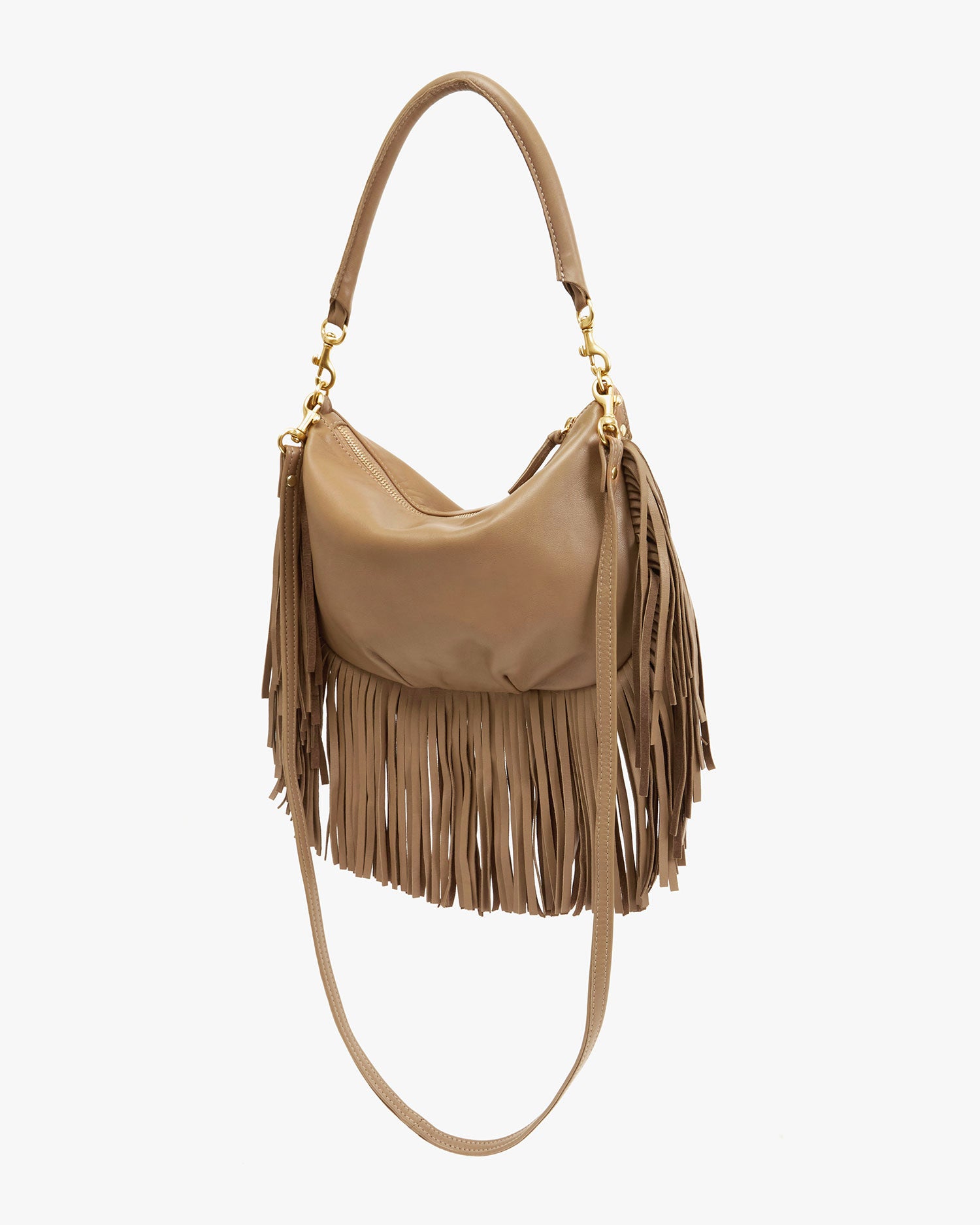 Stylish Petit Moyen Messenger Bag with Clay Fringe - Perfect for Work, Travel & Everyday Use
