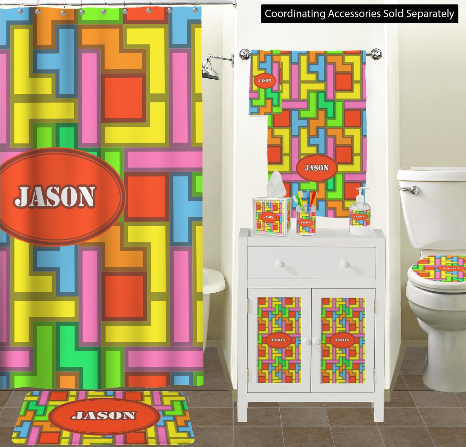 Custom Tetromino Tissue Box Cover - Personalized Home Decor for Living Room, Bedroom & Office | Unique Gift Idea