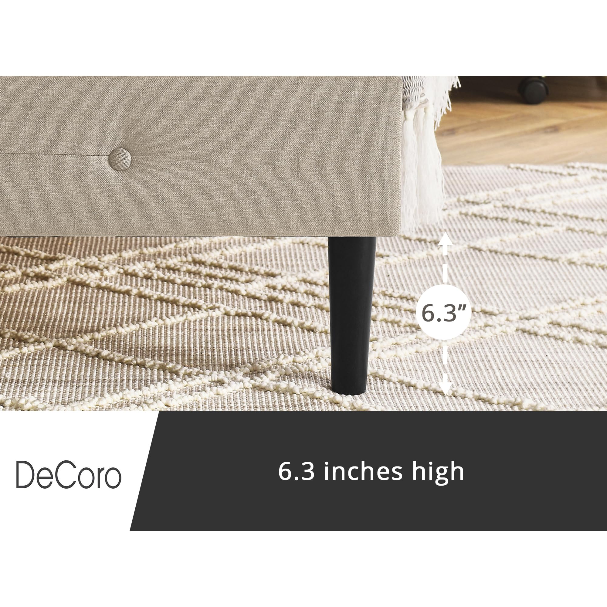Cambridge Upholstered Wooden Platform Bed Frame with Headboard - Full Size Linen Fabric Bed Frame for Master Bedroom, Guest Room & Dormitory - Sturdy Wood Slat Support & Easy Assembly