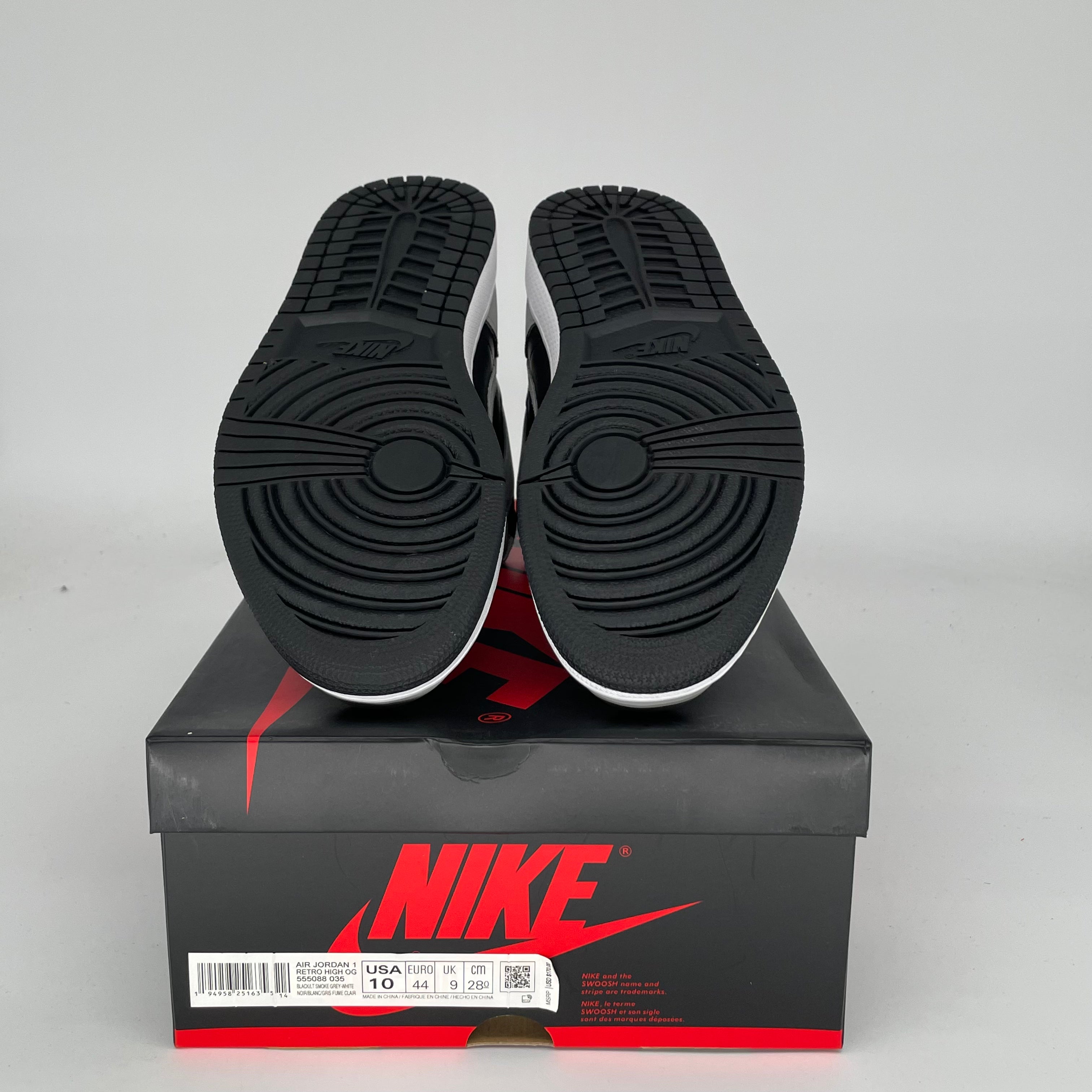 AIR JORDAN 1 SHADOW 2.0 Men's Basketball Shoes Size 10 - Black/Gray (555088-035) | Retro Sneakers for Streetwear & Casual Outfits
