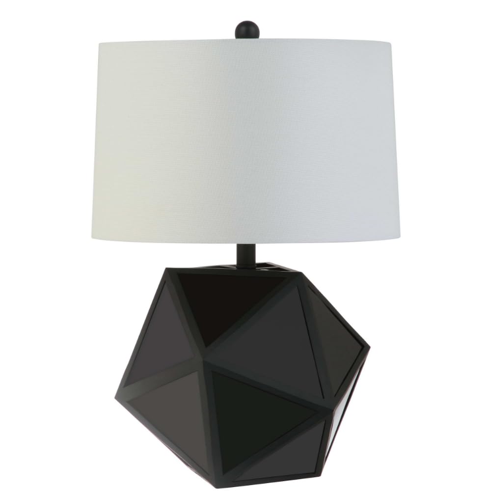 SAFAVIEH Brycin Modern Geometric Black 23-inch Table Lamp Set of 2 with LED Bulbs - Bedroom, Living Room, Home Office & Nightstand Lighting for Contemporary Decor