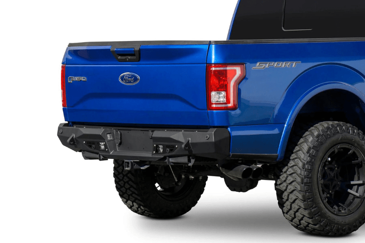 2015-2020 Ford F150 Stealth Fighter Rear Bumper with Backup Sensor Cutouts | Heavy Duty Truck Bumper Replacement | Off-Road & Towing Protection