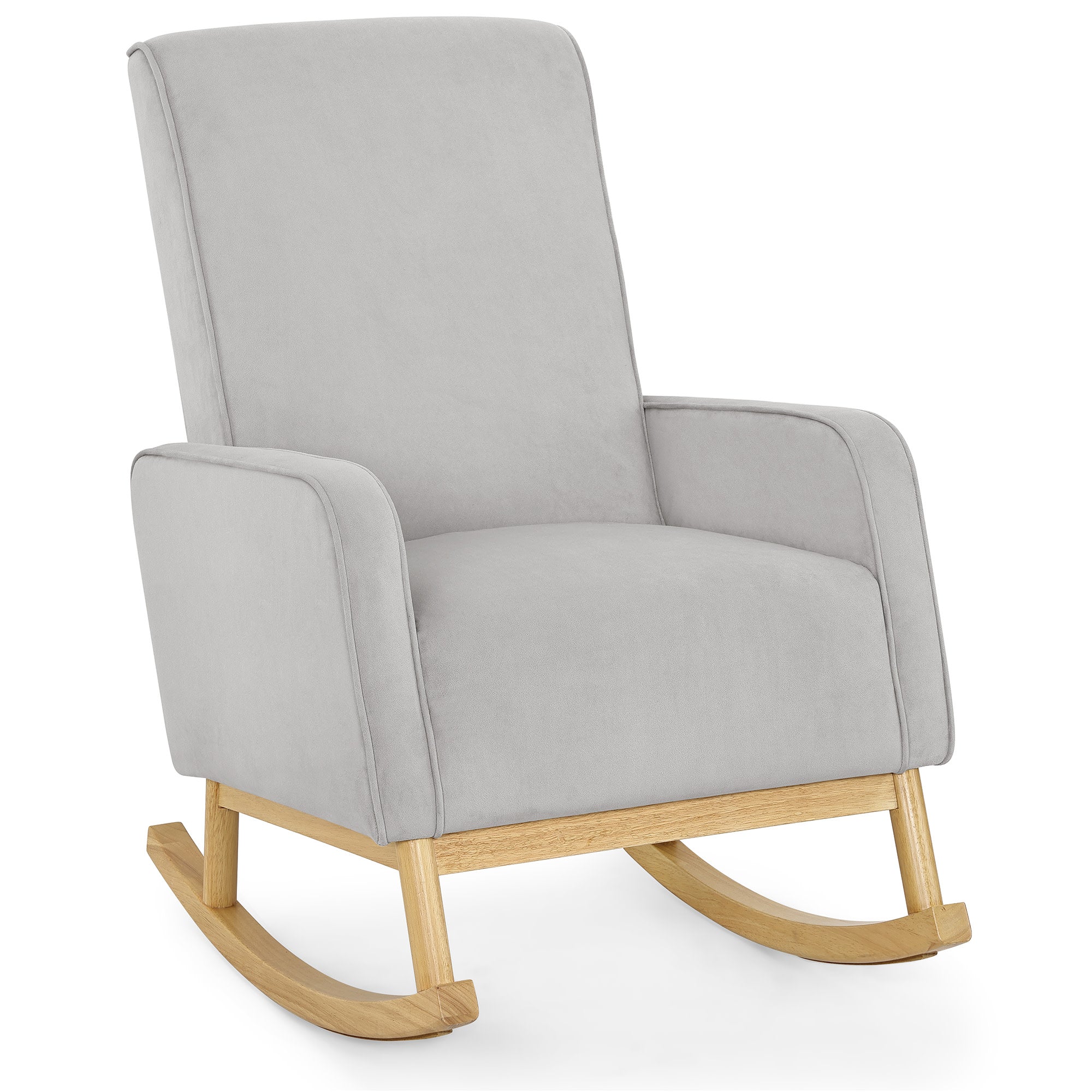 Comfortable Drew Rocking Chair for Living Room & Nursery - Relaxing Wooden Rocker with Ergonomic Design - Perfect for Reading, Nursing, and Stress Relief
