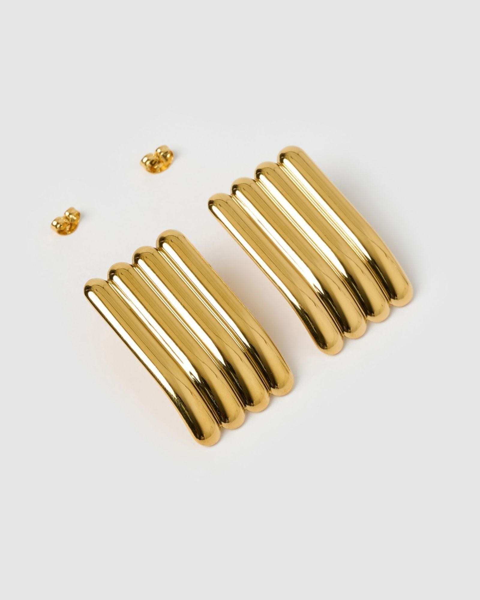Izoa Camille Stud Earrings - 14K Gold Plated Cubic Zirconia Earrings for Women, Minimalist Elegant Jewelry Gift for Her - Perfect for Daily Wear, Office, Parties & Special Occasions