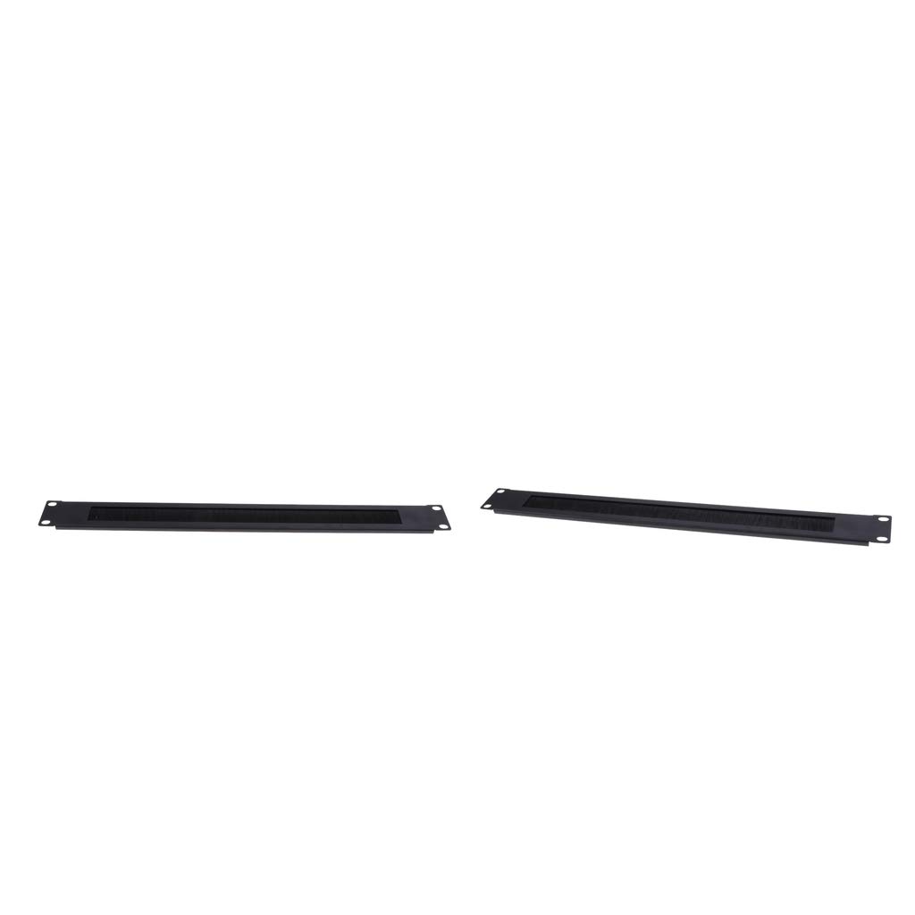 Almencla 2 Pack 19-Inch Rack Mount Cable Management Brush Panel - Durable Network Cabinet Slot Organizer for Server Rack, Data Center & Home Office Use