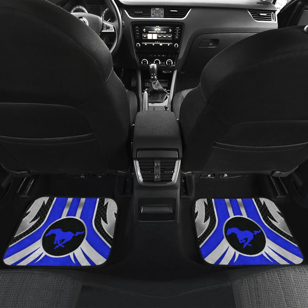 Premium Blue Mustang Car Floor Mats 213003 - All-Weather Protection, Custom Fit for Mustang Models - Perfect for Daily Commute, Road Trips & Car Shows