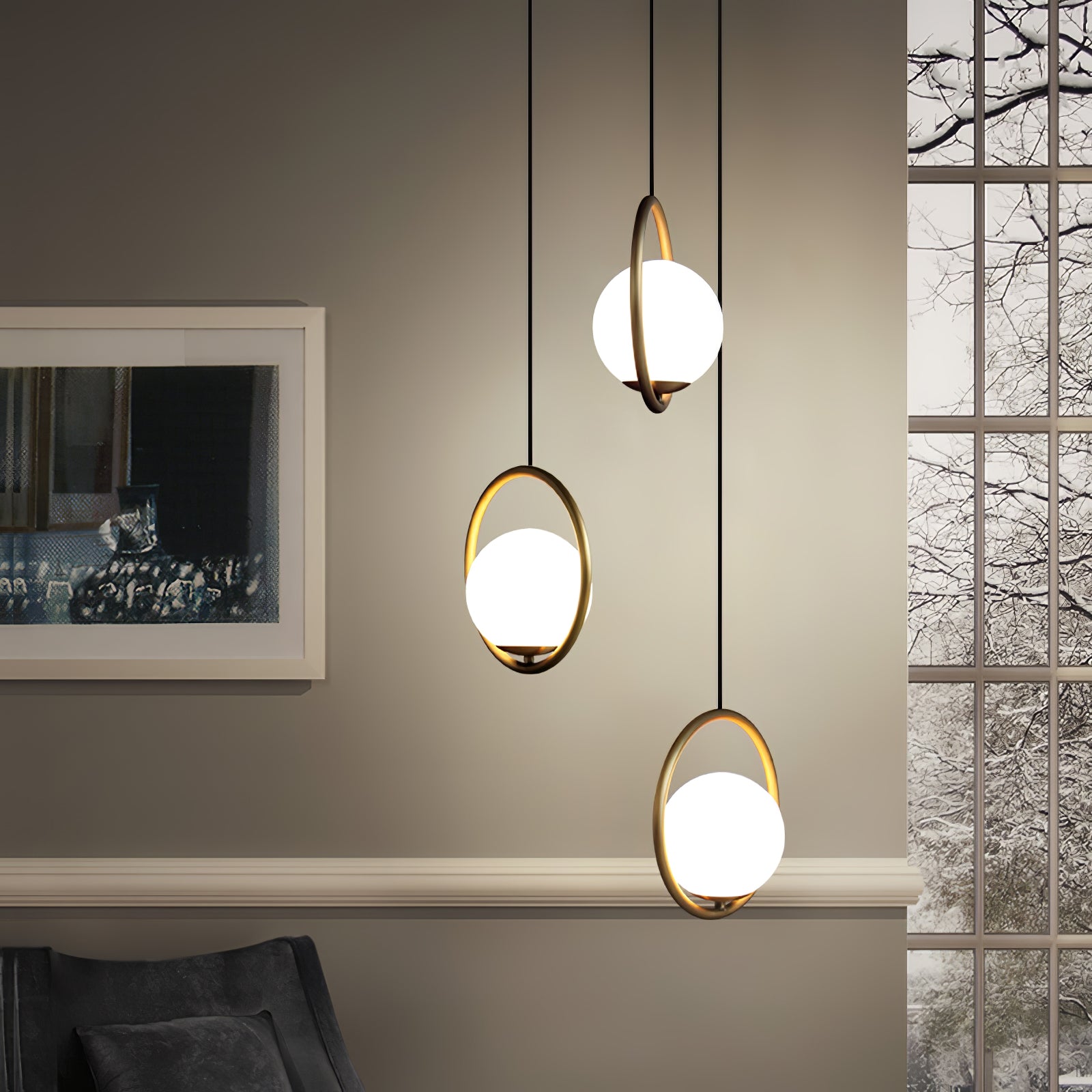 Mila Pendant Lamp - Modern Scandinavian Hanging Light Fixture for Dining Room, Kitchen Island & Bedroom Decor
