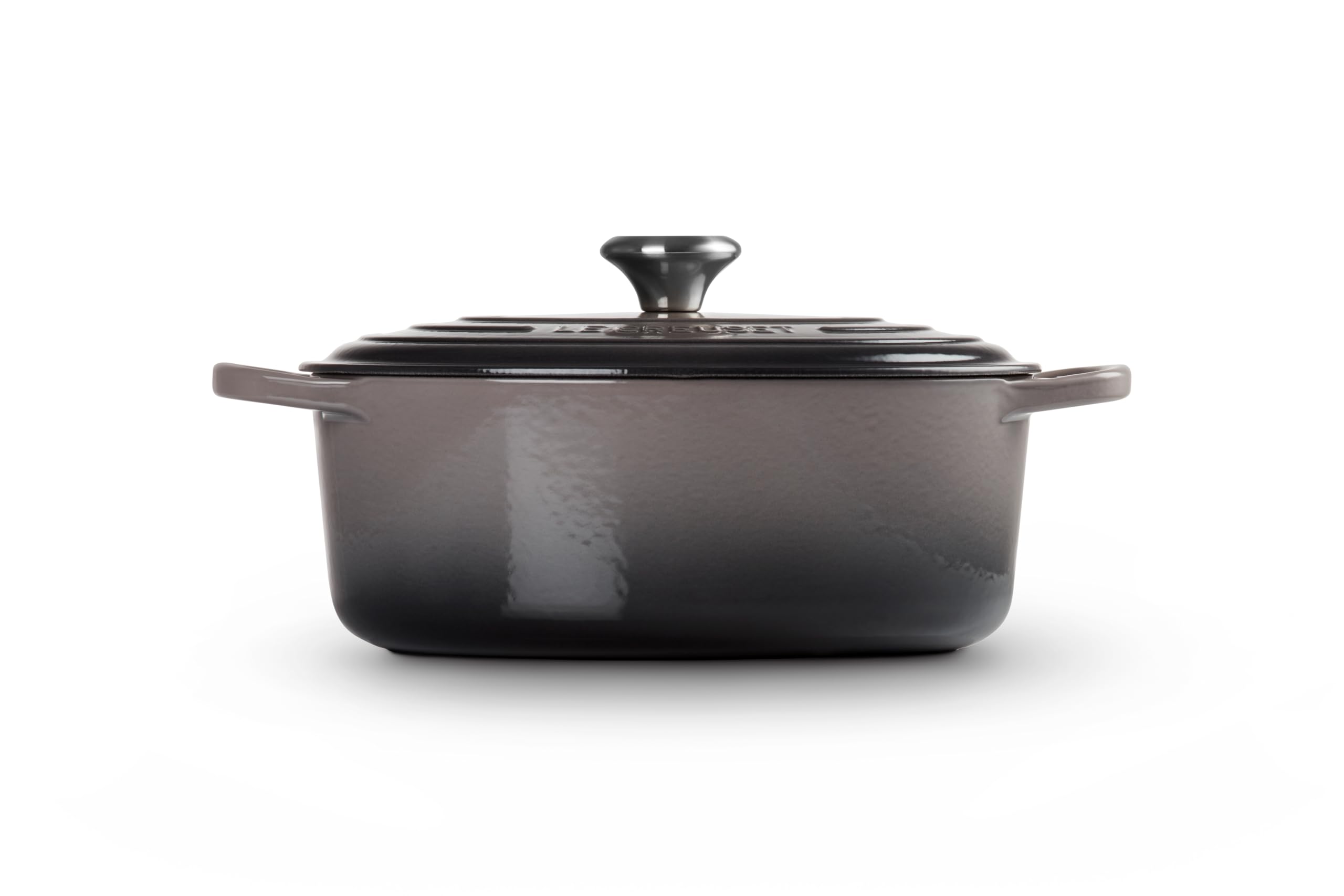Le Creuset Signature Enameled Cast Iron Oval Dutch Oven 5 Quart - Oyster Color for Braising, Roasting & Baking - Perfect for Soups, Stews & Family Dinners