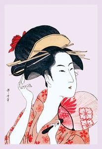 Beauty with a Fan Fine Art Giclee Canvas Print - 20x30 Inches - Premium Wall Decor for Living Room, Bedroom & Office