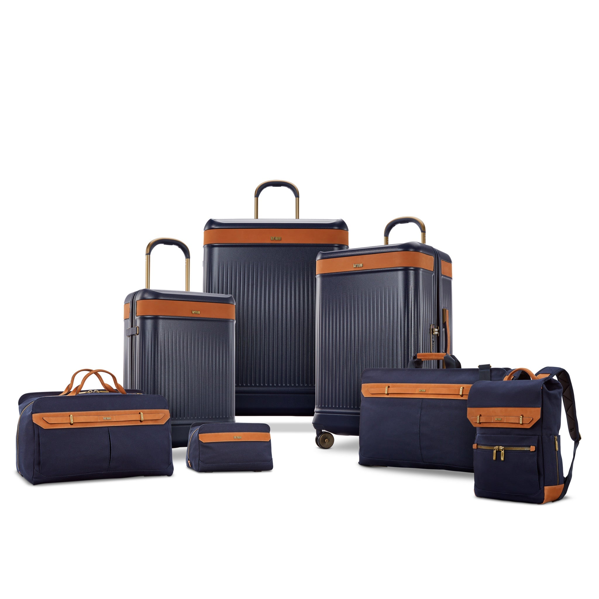 Hartmann Reserve Trifold Garment Bag for Travel - Premium Leather Suit Carrier with Shoulder Strap - Business & Formal Wear Organizer for Men & Women - Perfect for Airplane, Office & Wedding Trips