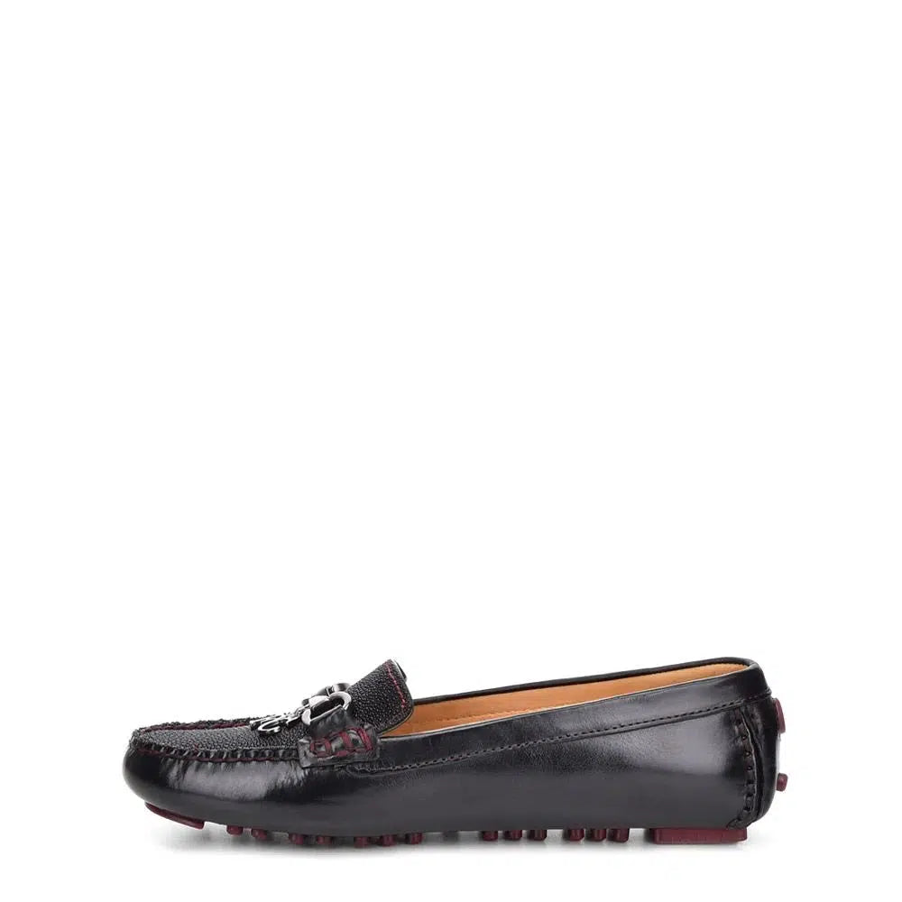 **Women's Cuadra Black Stingray Leather Bit Driving Moccasins – Casual Fashion Loafers for Comfort & Style | Perfect for Work, Travel & Everyday Wear**