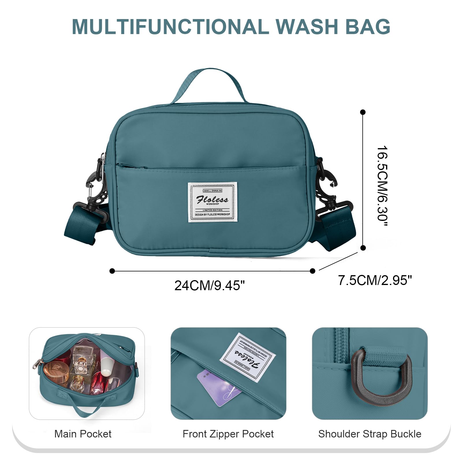 Women's Travel Duffel Bag - Lightweight Weekender Tote & Sports Gym Bag with Toiletry Pouch (Peacock Blue) | Perfect for Weekend Getaways, Gym Workouts & Air Travel Carry-On