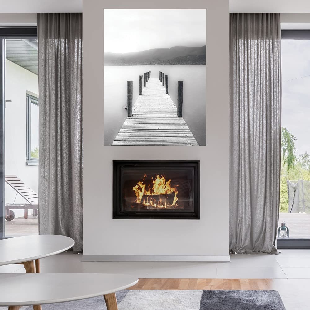 Ethereal Walkway Perspective Canvas Wall Art by Alan Copson - Ready to Hang 32x43 Inch Fine Art Print for Living Room, Bedroom, Office Decor - Perfect for Modern Home & Office Spaces