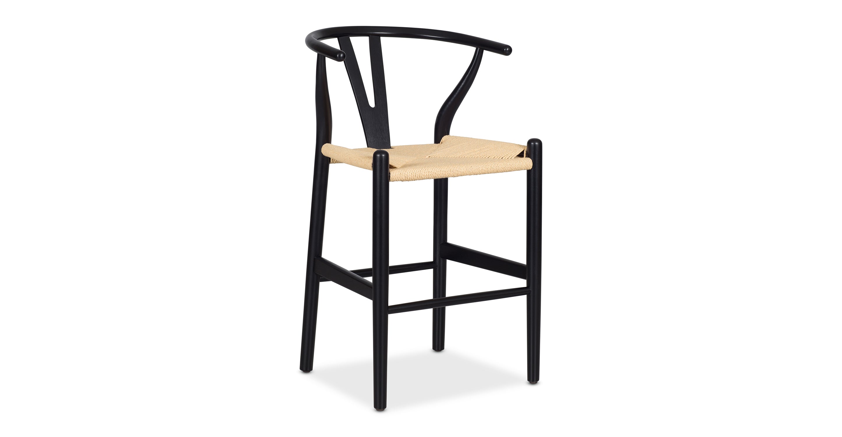 Modern Weave Counter Stool - Stylish Bar Stool for Kitchen Island, Breakfast Nook & Home Decor - Comfortable Rattan Seat with Sturdy Metal Frame - Perfect for Dining, Entertaining & Small Spaces