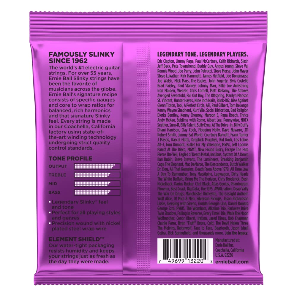 Ernie Ball Power Slinky Nickel Wound Electric Guitar Strings 3-Pack, 11-48 Gauge (P03220) - Perfect for Rock, Metal & Heavy Playing Styles