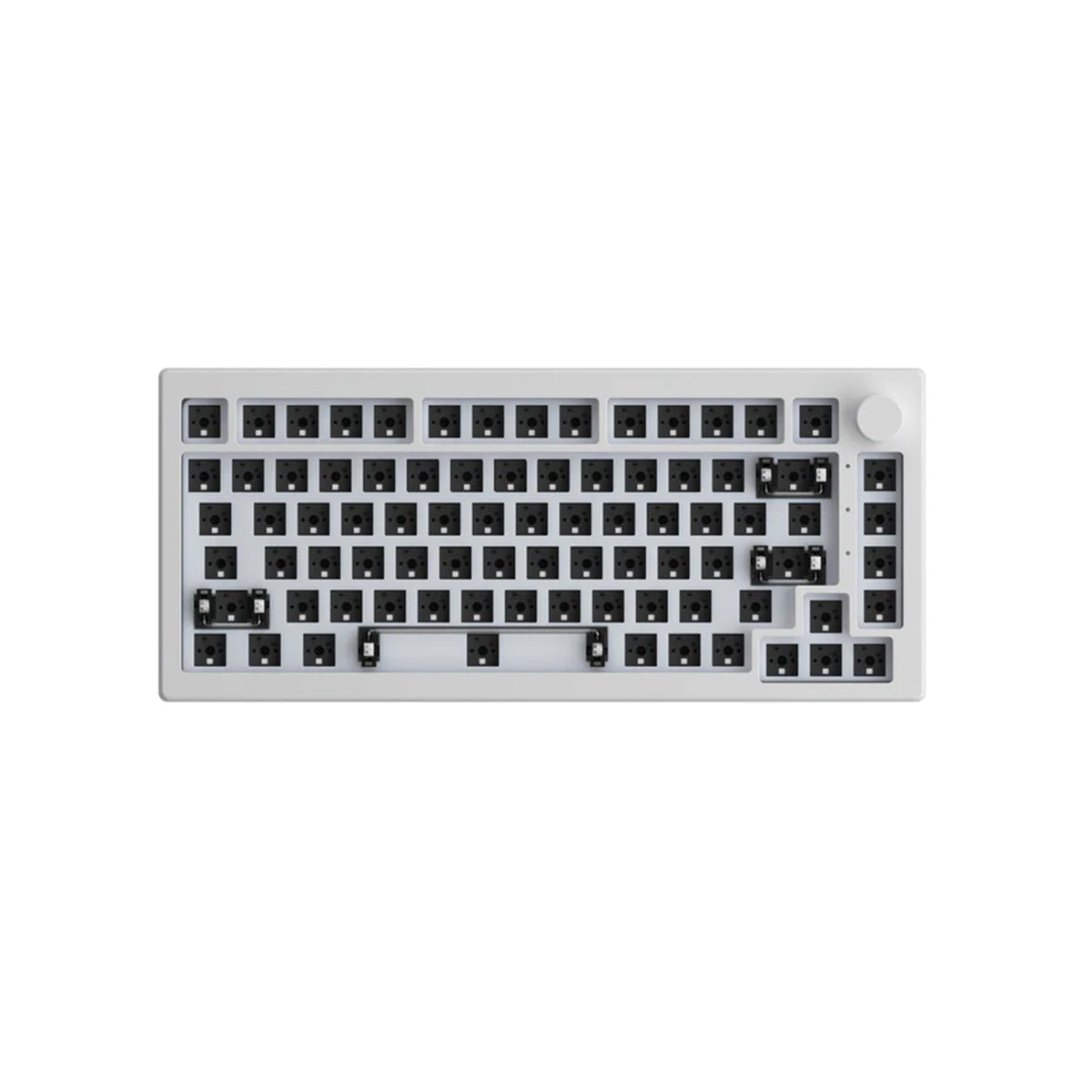 Akko 5075S VIA 75% RGB Hot-Swappable Barebones Mechanical Keyboard Kit - Moonlight White | Compact Gaming & Office Keyboard for PC, Mac, Typists & Streamers