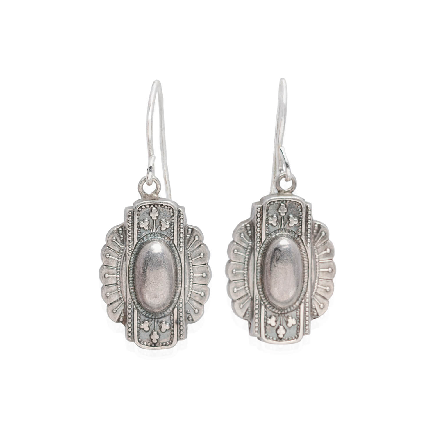 Victorian Sterling Silver Memorial Locket Pin and Earring Set - Elegant Jewelry for Women, Gift for Mom, Wife, Daughter - Perfect for Weddings, Anniversaries, Memorials and Special Occasions