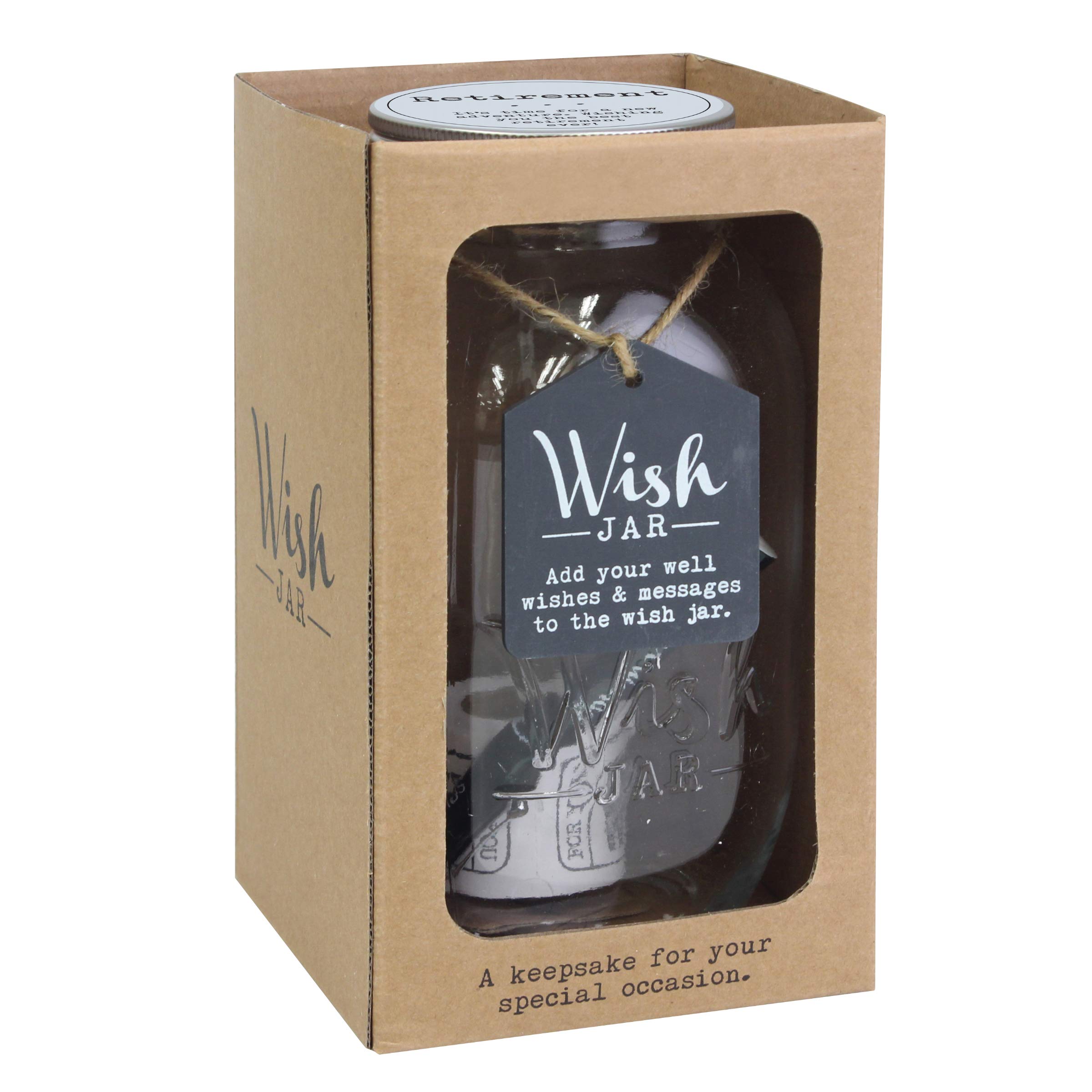 Premium Retirement Wish Jar Gift Set - Includes 100 Tickets, Pen & Decorative Lid - Perfect for Retirement Parties, Farewell Gifts & Memory Keepsakes